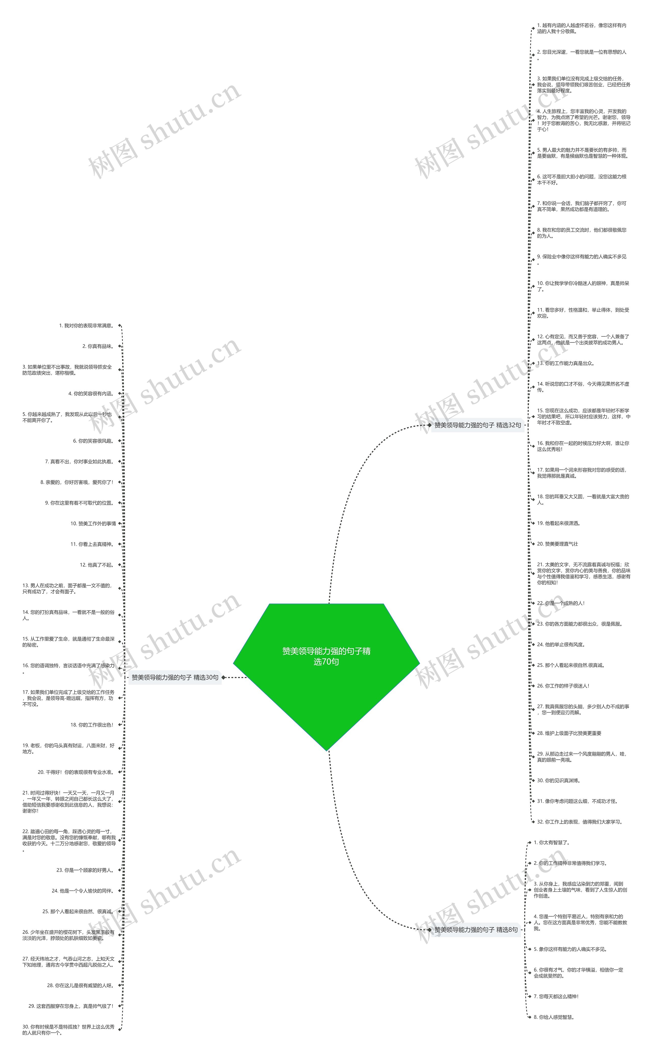 赞美领导能力强的句子精选70句思维导图