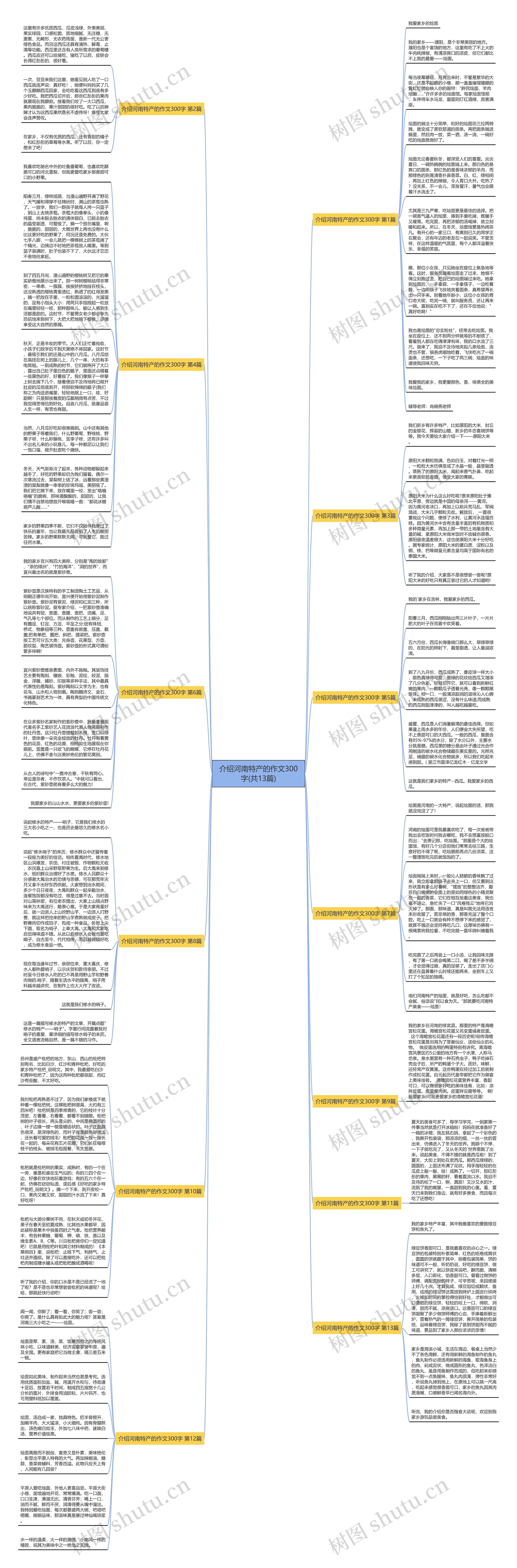 介绍河南特产的作文300字(共13篇)思维导图
