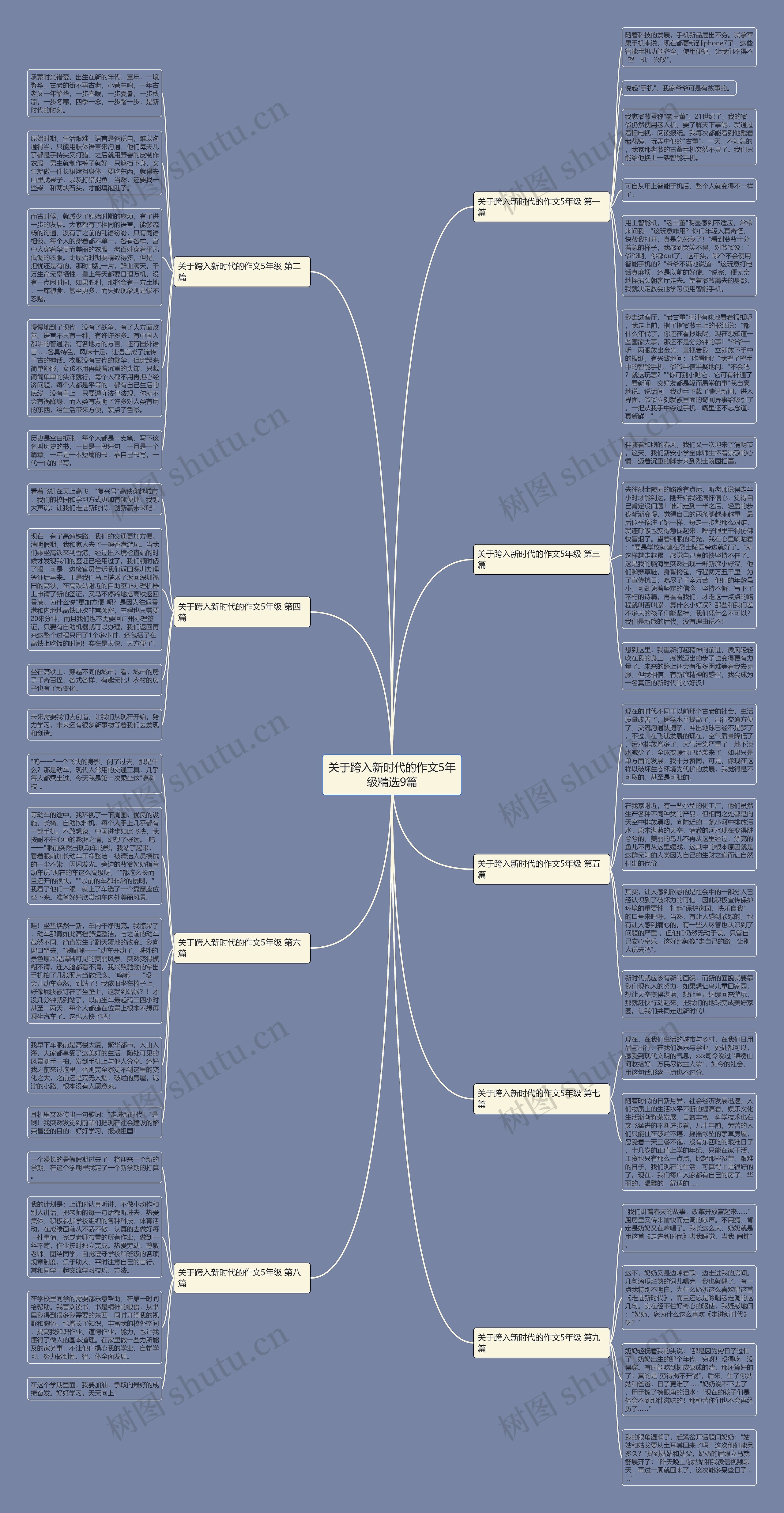 关于跨入新时代的作文5年级精选9篇思维导图