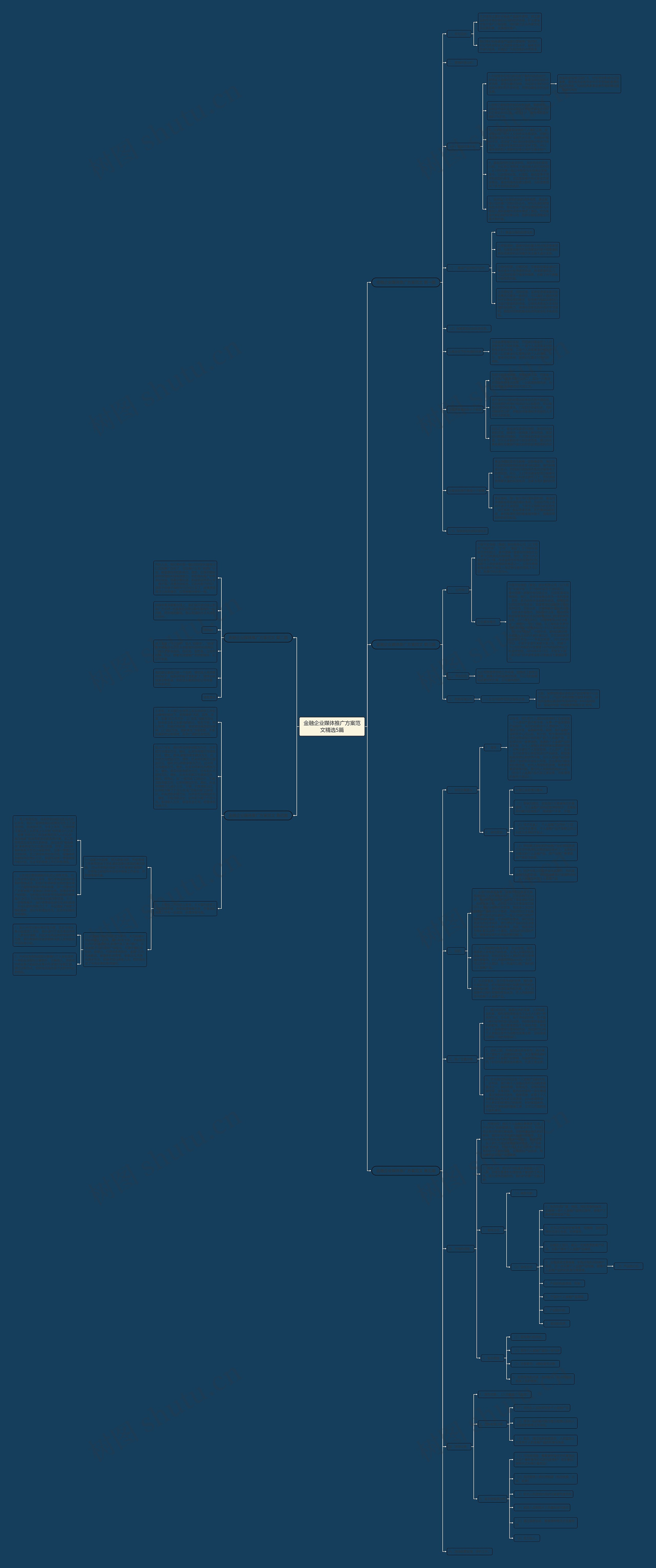 金融企业媒体推广方案范文精选5篇思维导图