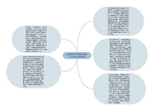 包含描写秋天景色优美句子100字左右的词条