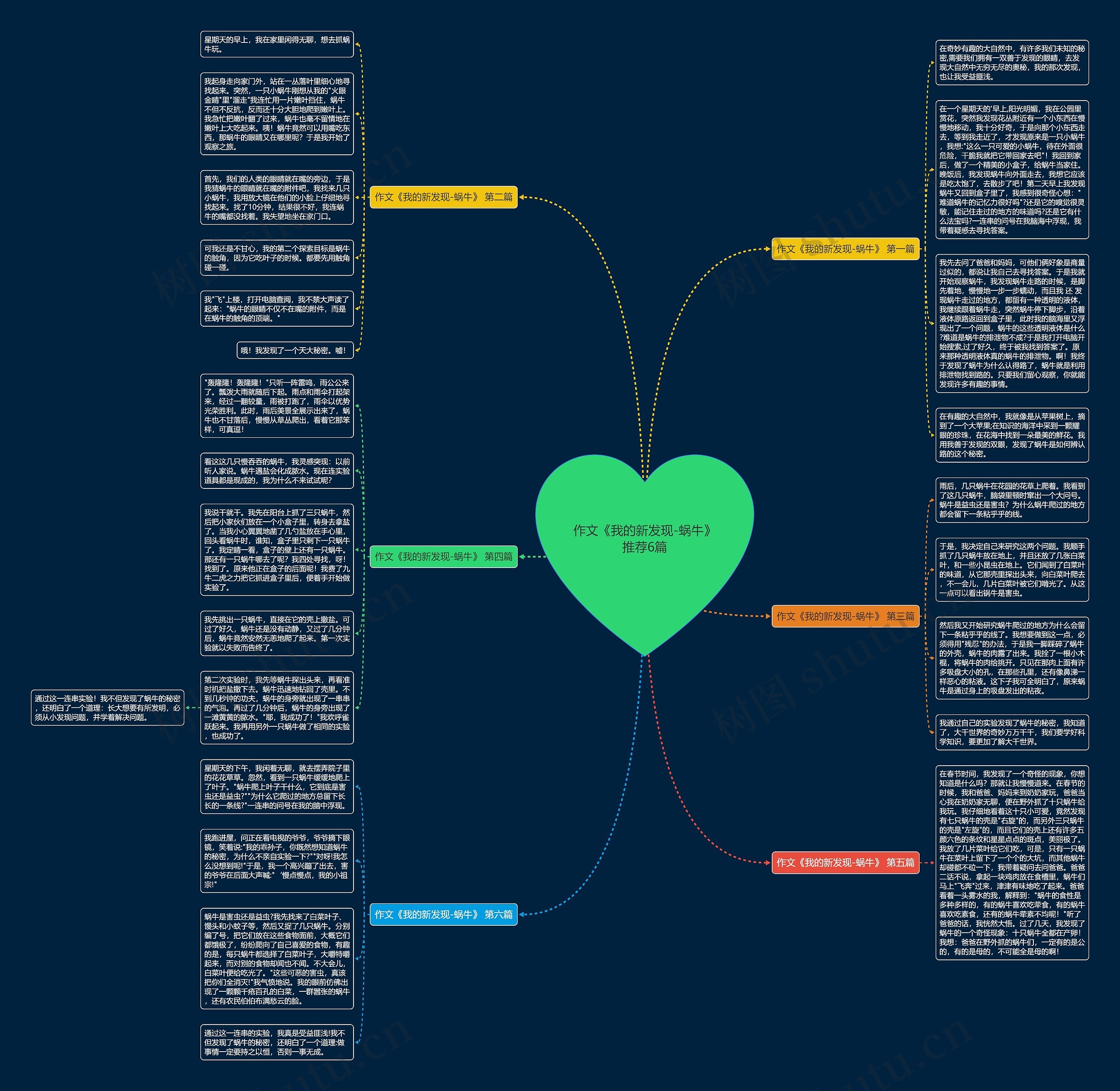 作文《我的新发现-蜗牛》推荐6篇思维导图