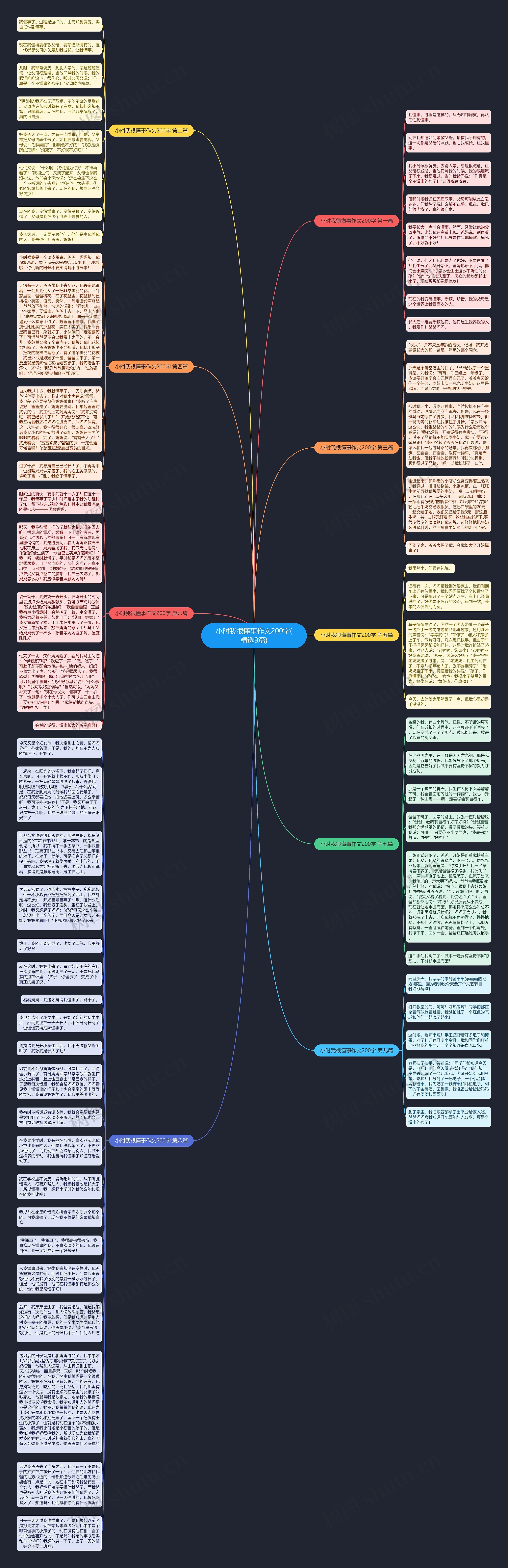 小时我很懂事作文200字(精选9篇)思维导图