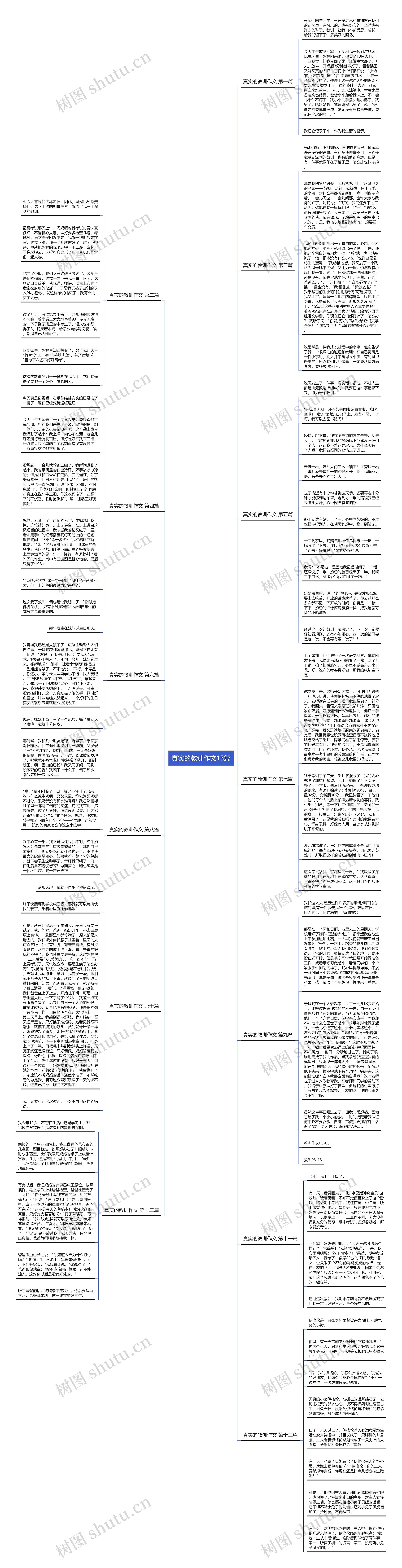 真实的教训作文13篇思维导图