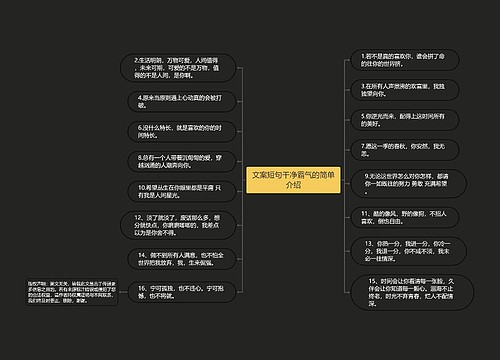 文案短句干净霸气的简单介绍