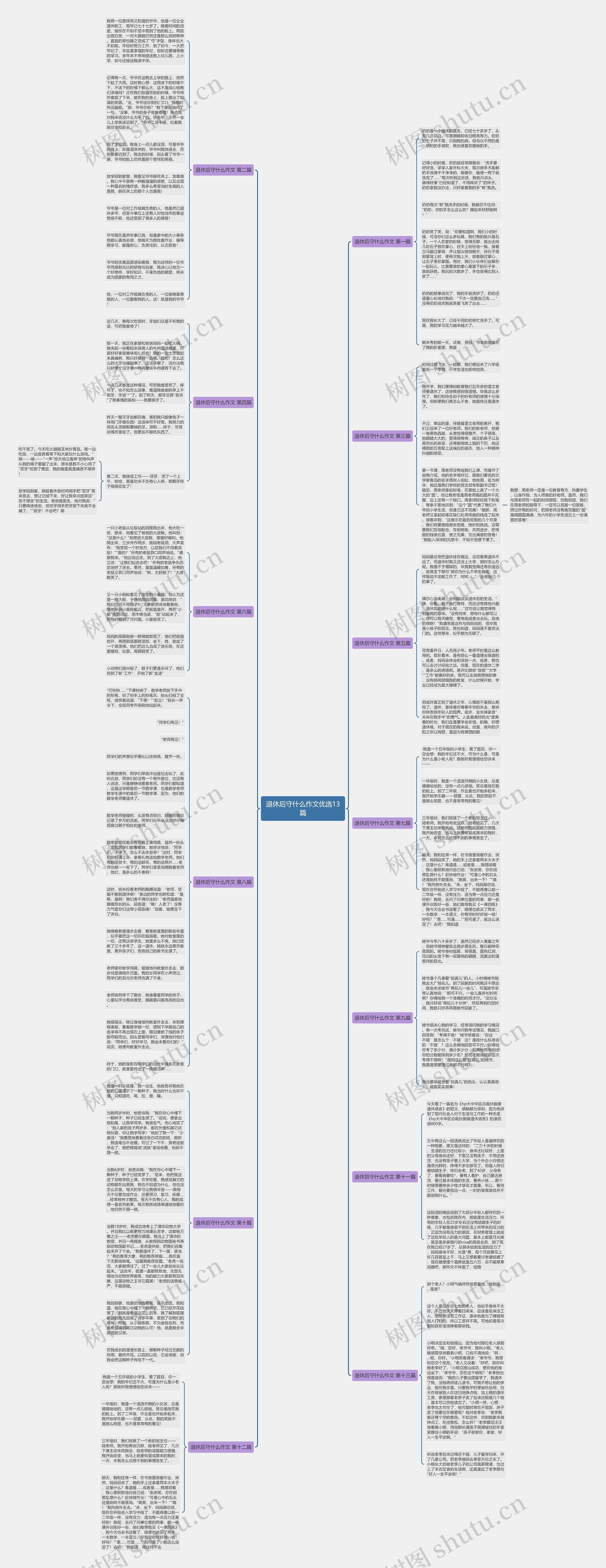 退休后守什么作文优选13篇思维导图