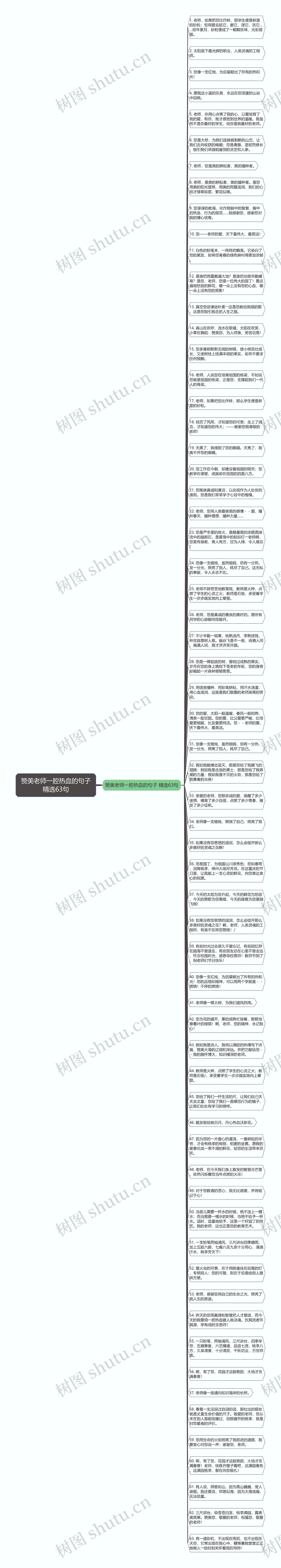 赞美老师一腔热血的句子精选63句思维导图