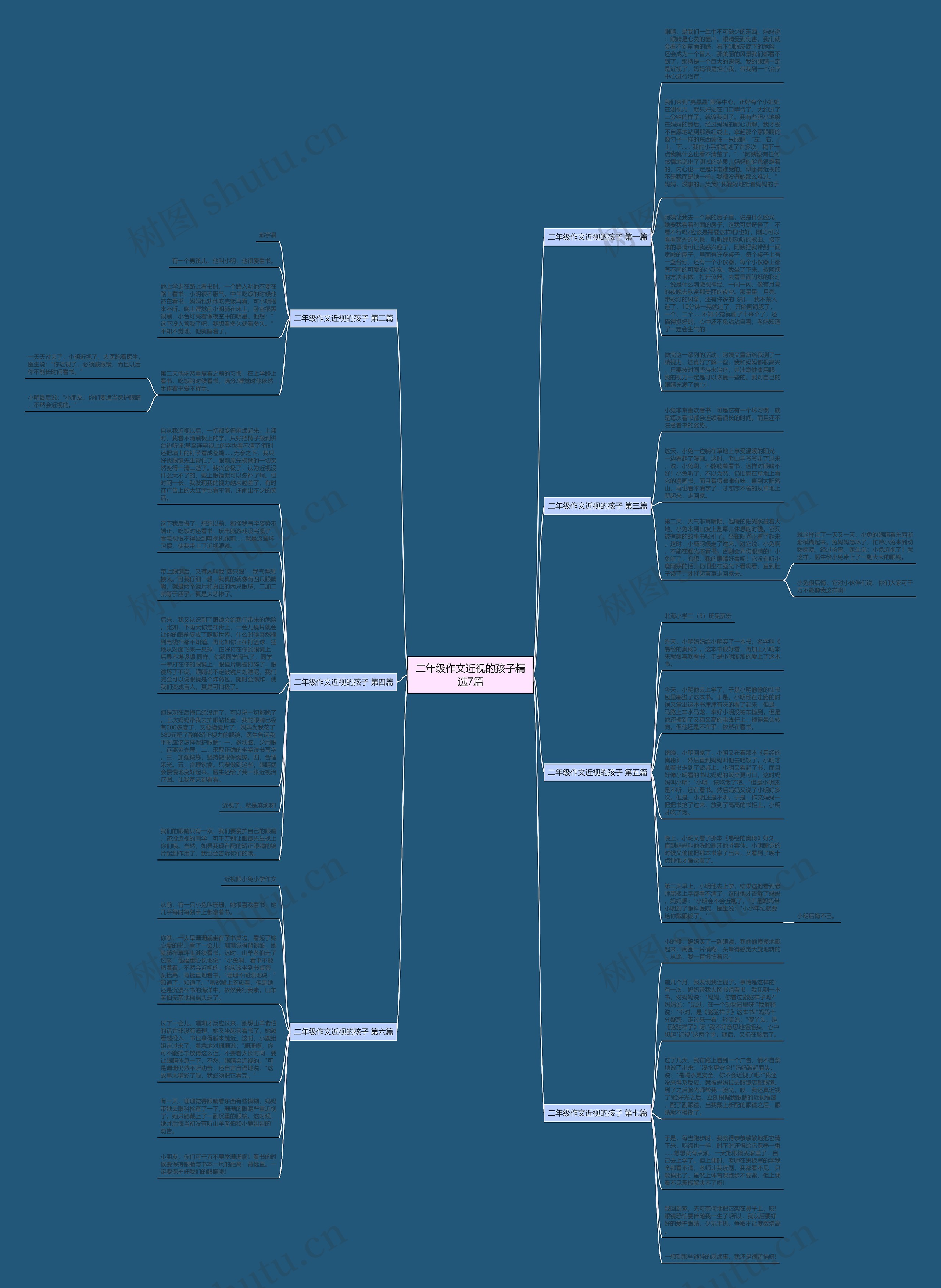 二年级作文近视的孩子精选7篇思维导图