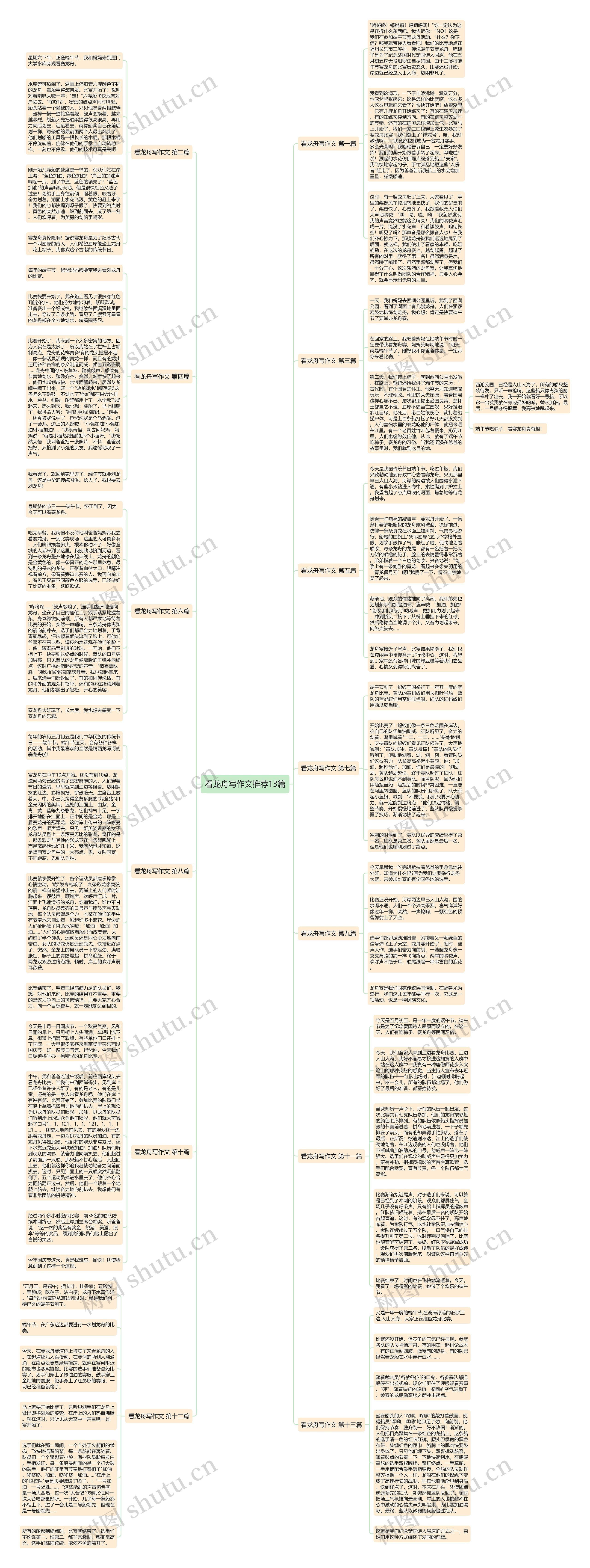看龙舟写作文推荐13篇思维导图