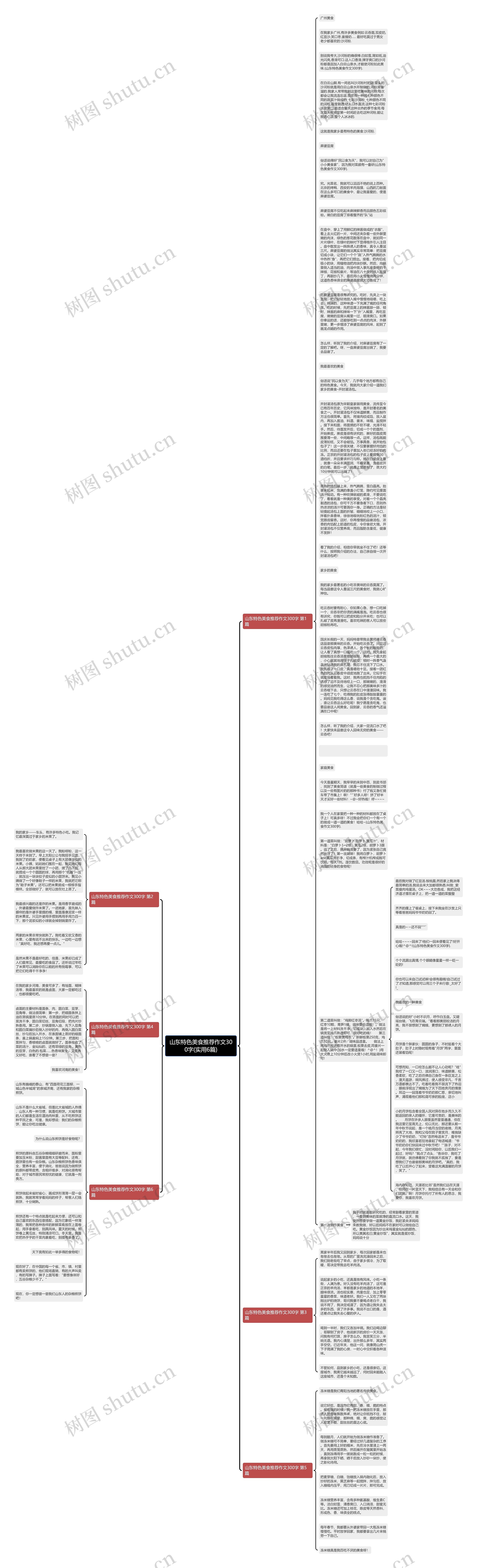 山东特色美食推荐作文300字(实用6篇)思维导图