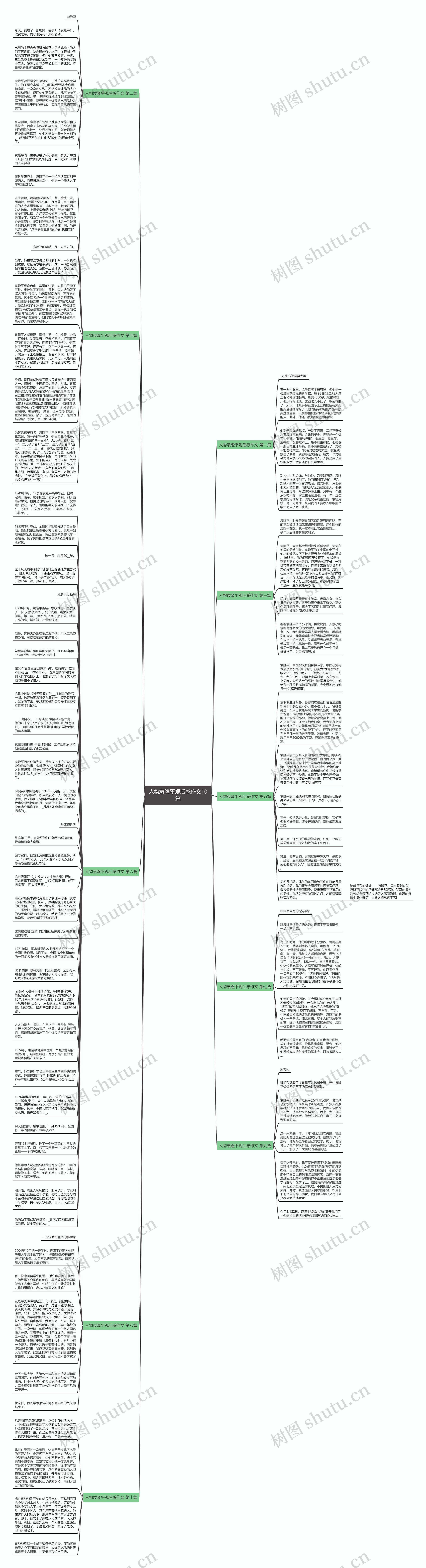 人物袁隆平观后感作文10篇思维导图