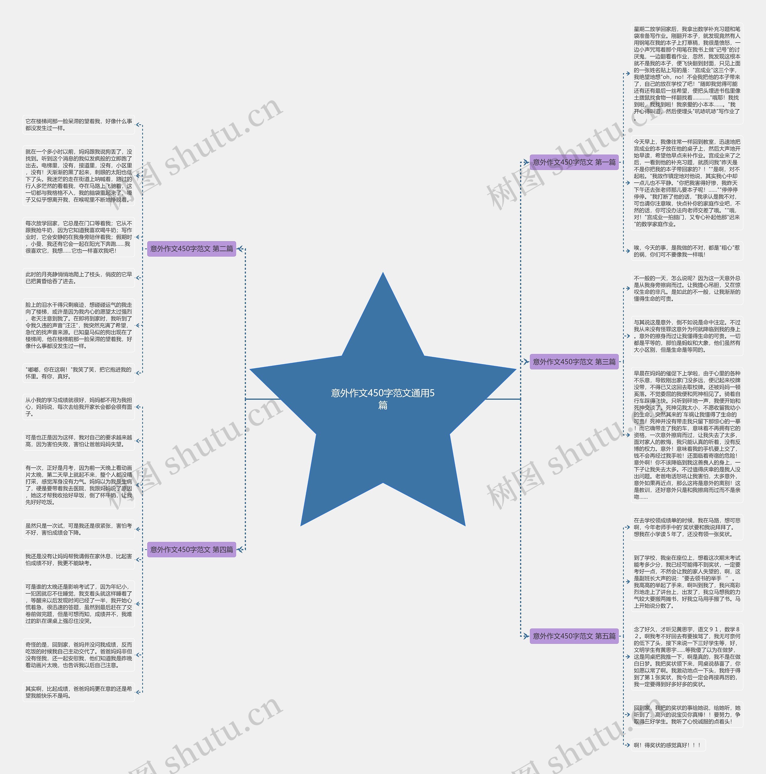 意外作文450字范文通用5篇思维导图
