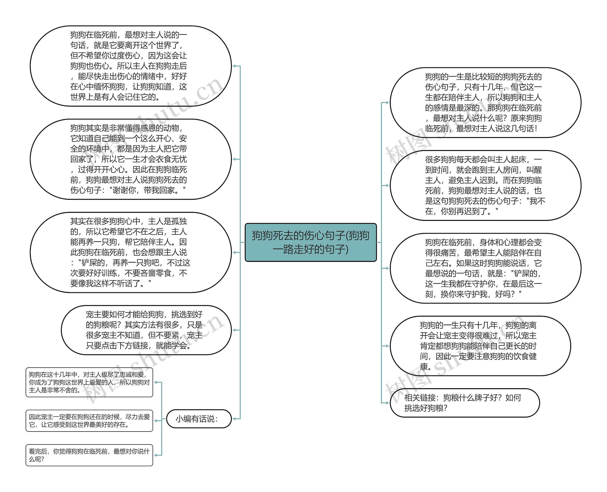 狗狗死去的伤心句子(狗狗一路走好的句子)思维导图