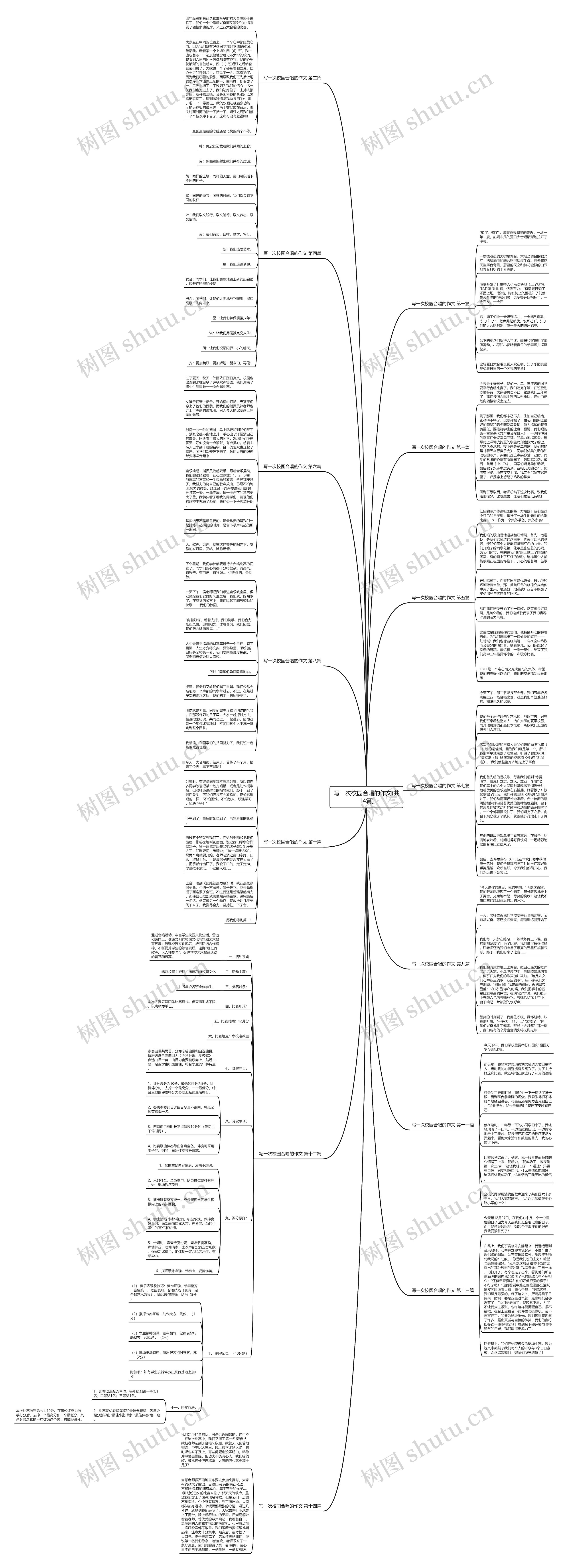 写一次校园合唱的作文(共14篇)思维导图