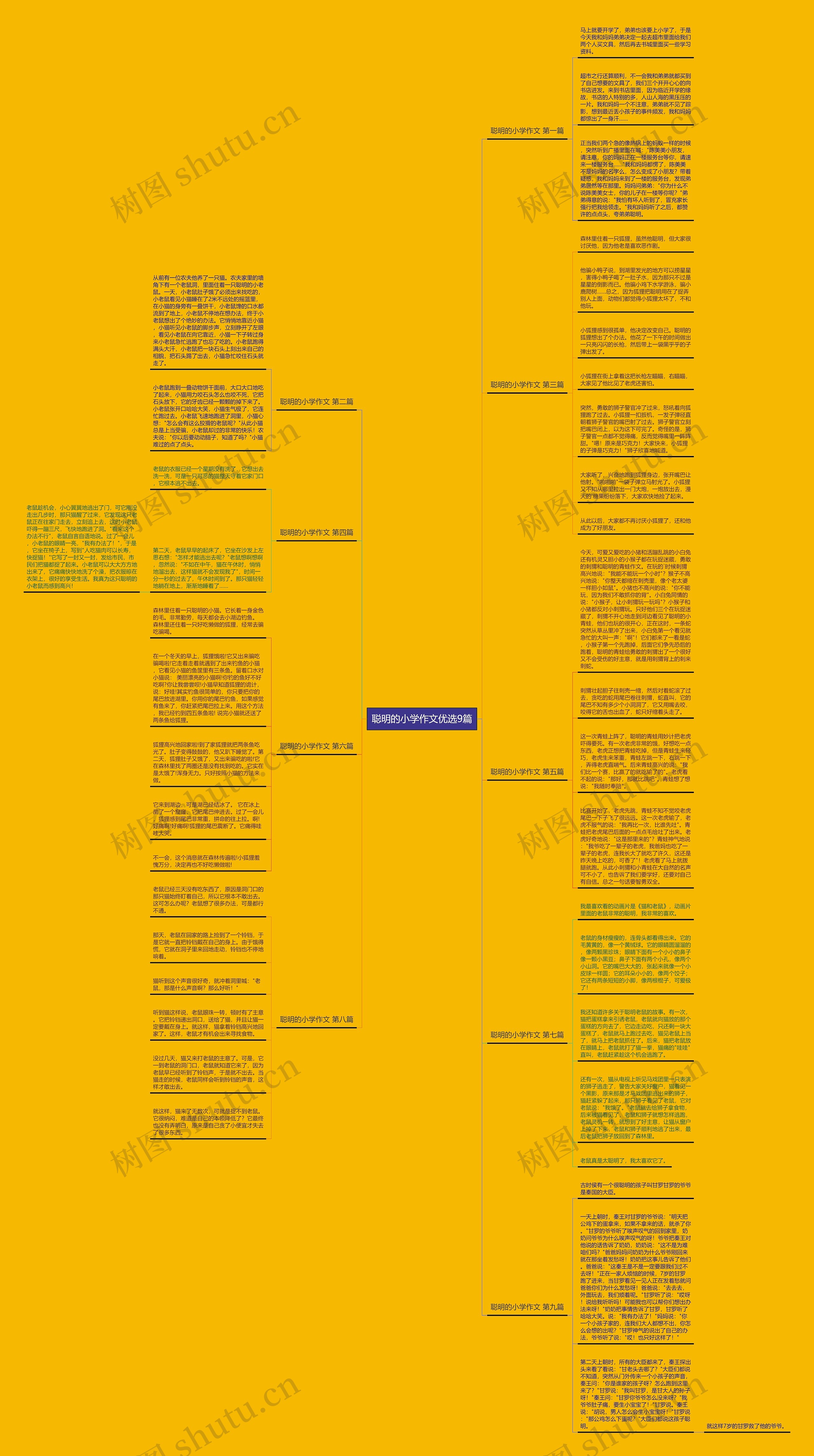 聪明的小学作文优选9篇思维导图
