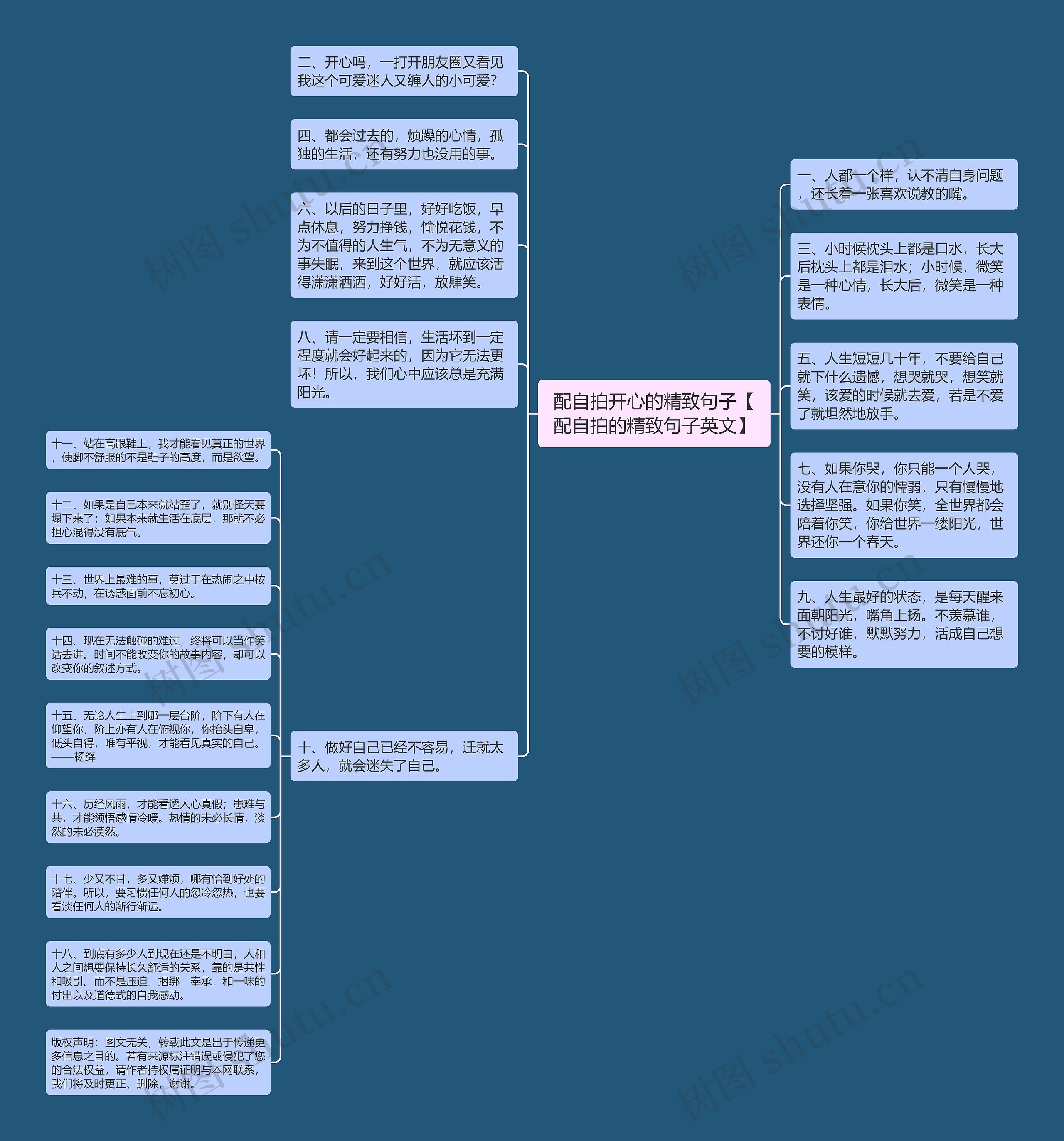 配自拍开心的精致句子【配自拍的精致句子英文】思维导图