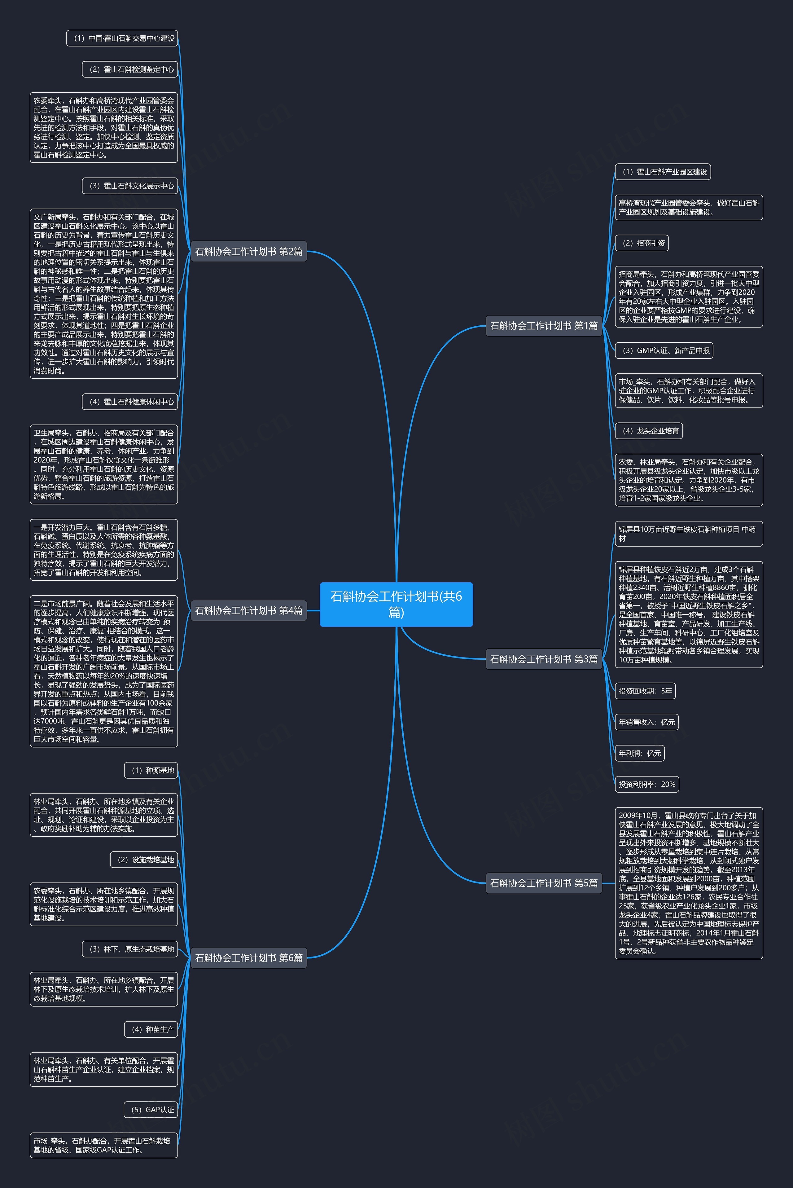 石斛协会工作计划书(共6篇)思维导图