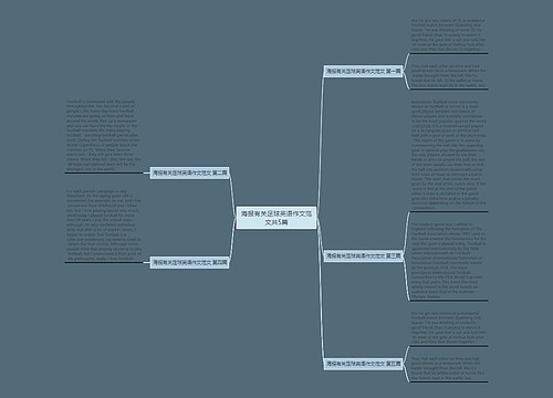 海报有关足球英语作文范文共5篇