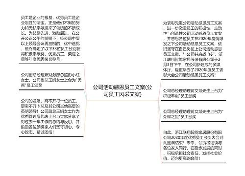 公司活动感恩员工文案(公司员工风采文案)