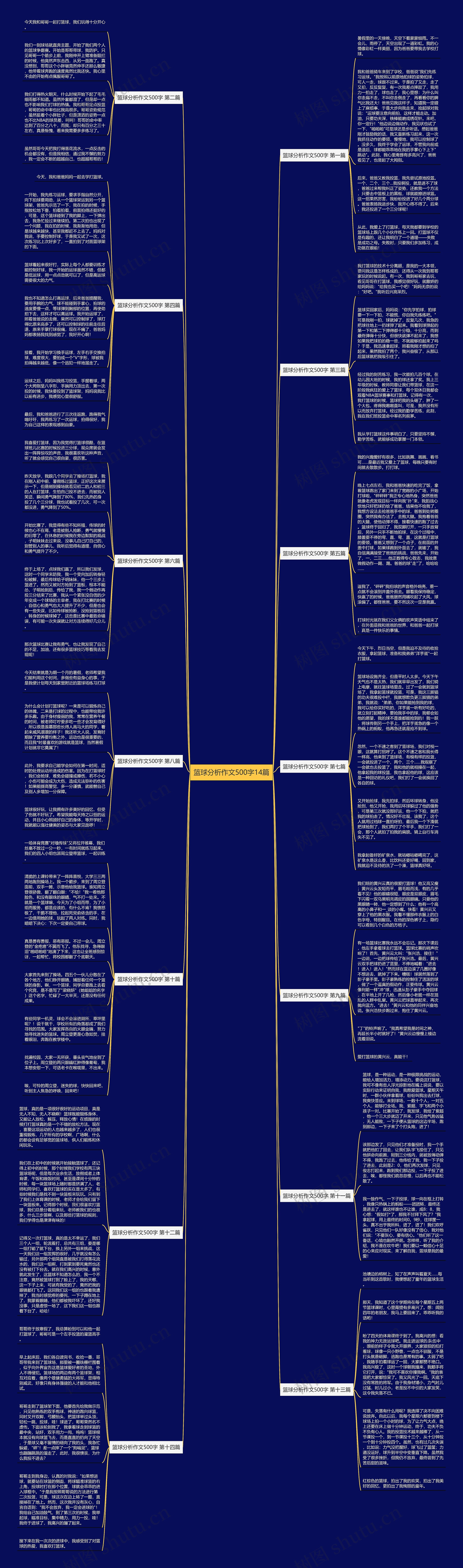 篮球分析作文500字14篇思维导图