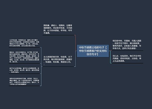 中秋节感恩父母的句子【中秋节感恩客户的支持和信任句子】