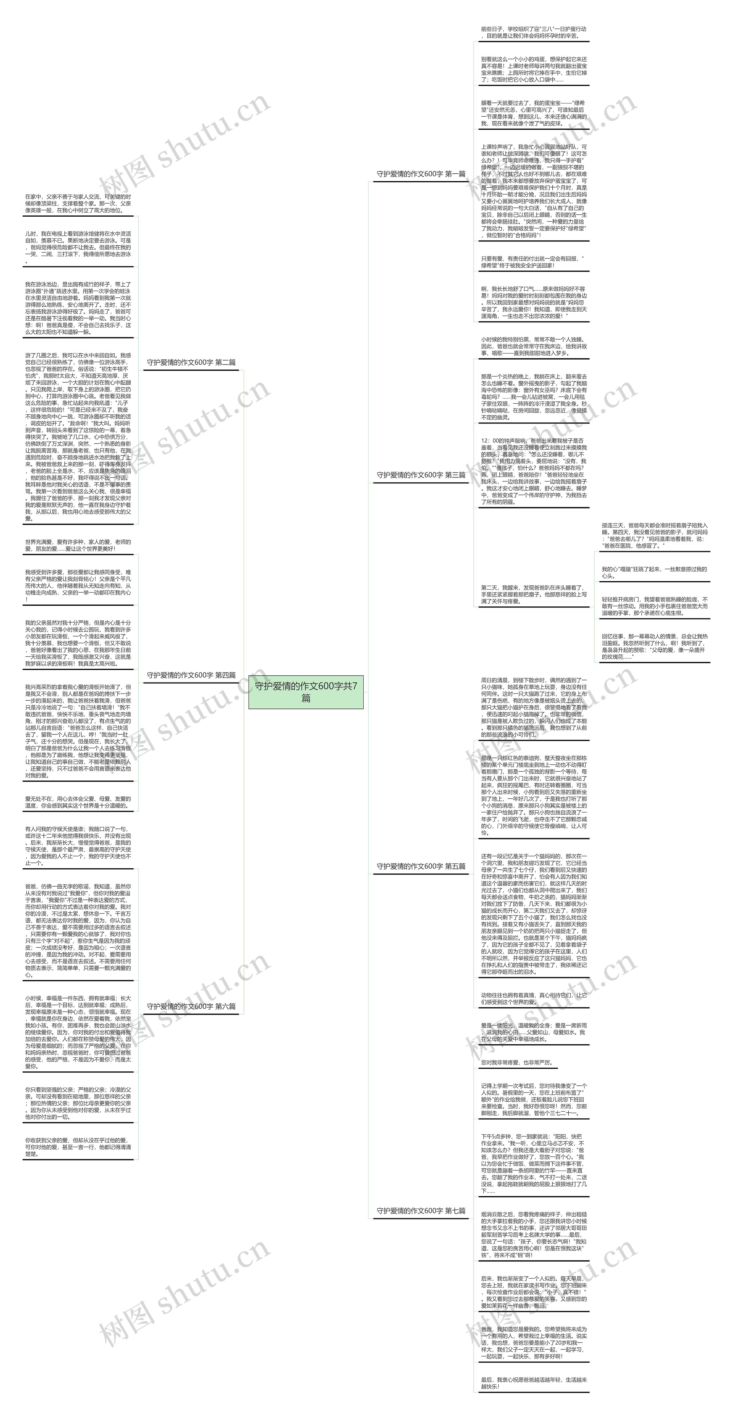 守护爱情的作文600字共7篇思维导图