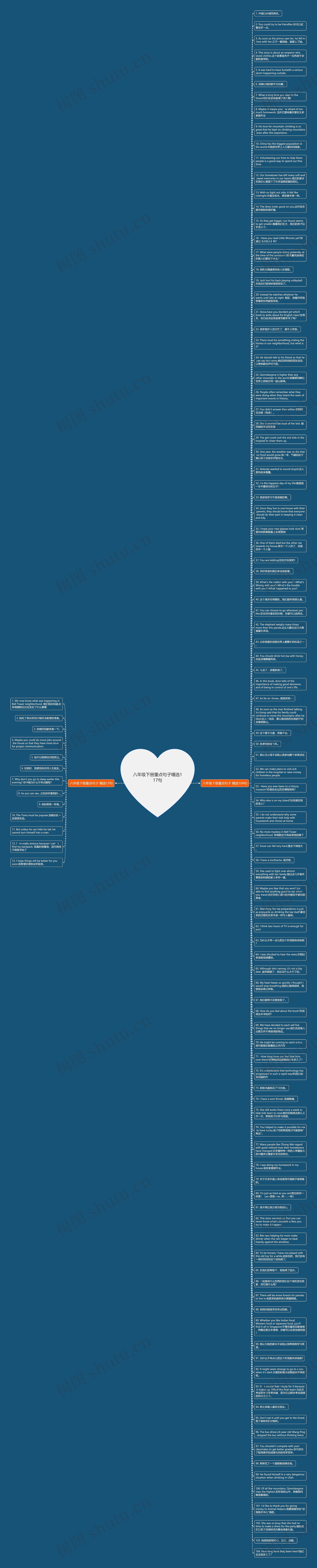八年级下册重点句子精选117句思维导图