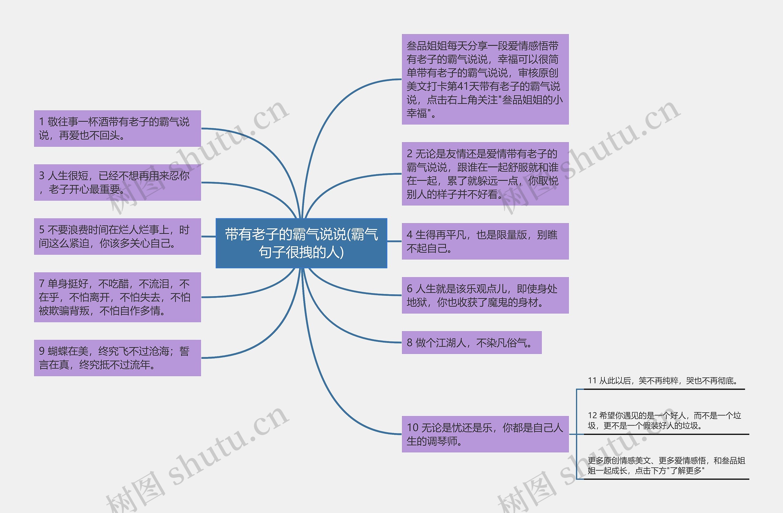 带有老子的霸气说说(霸气句子很拽的人)思维导图