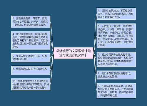 最近流行的文案爱情【最近比较流行的文案】