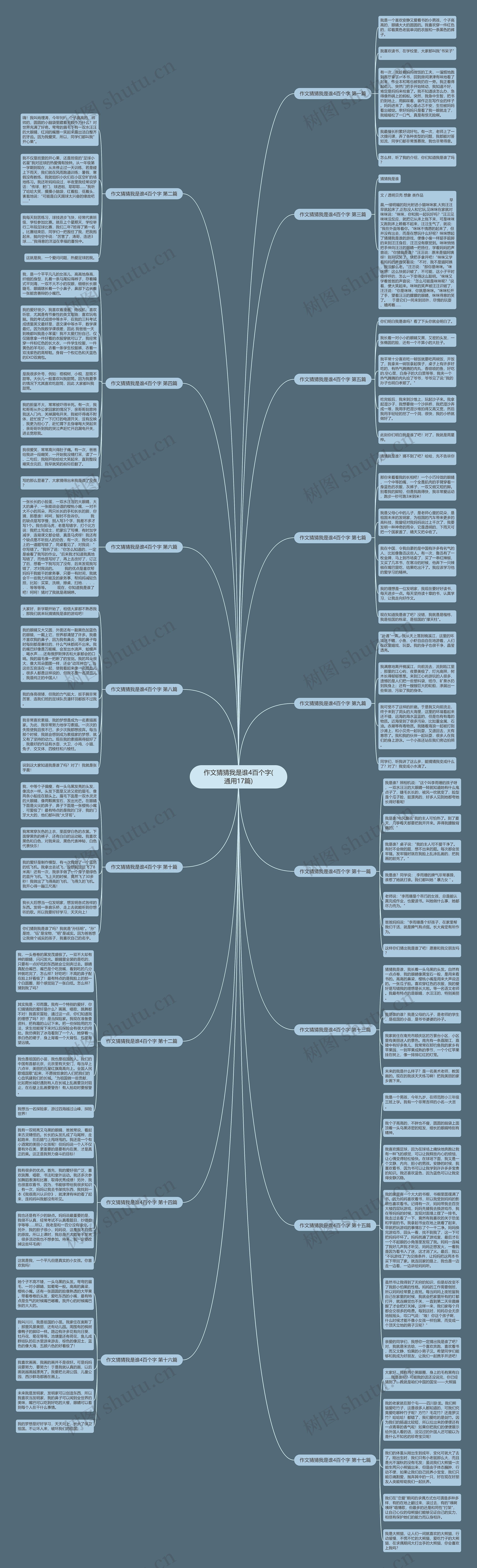 作文猜猜我是谁4百个字(通用17篇)思维导图