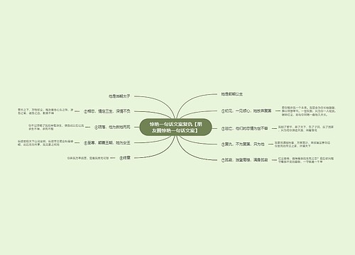 惊艳一句话文案复仇【朋友圈惊艳一句话文案】