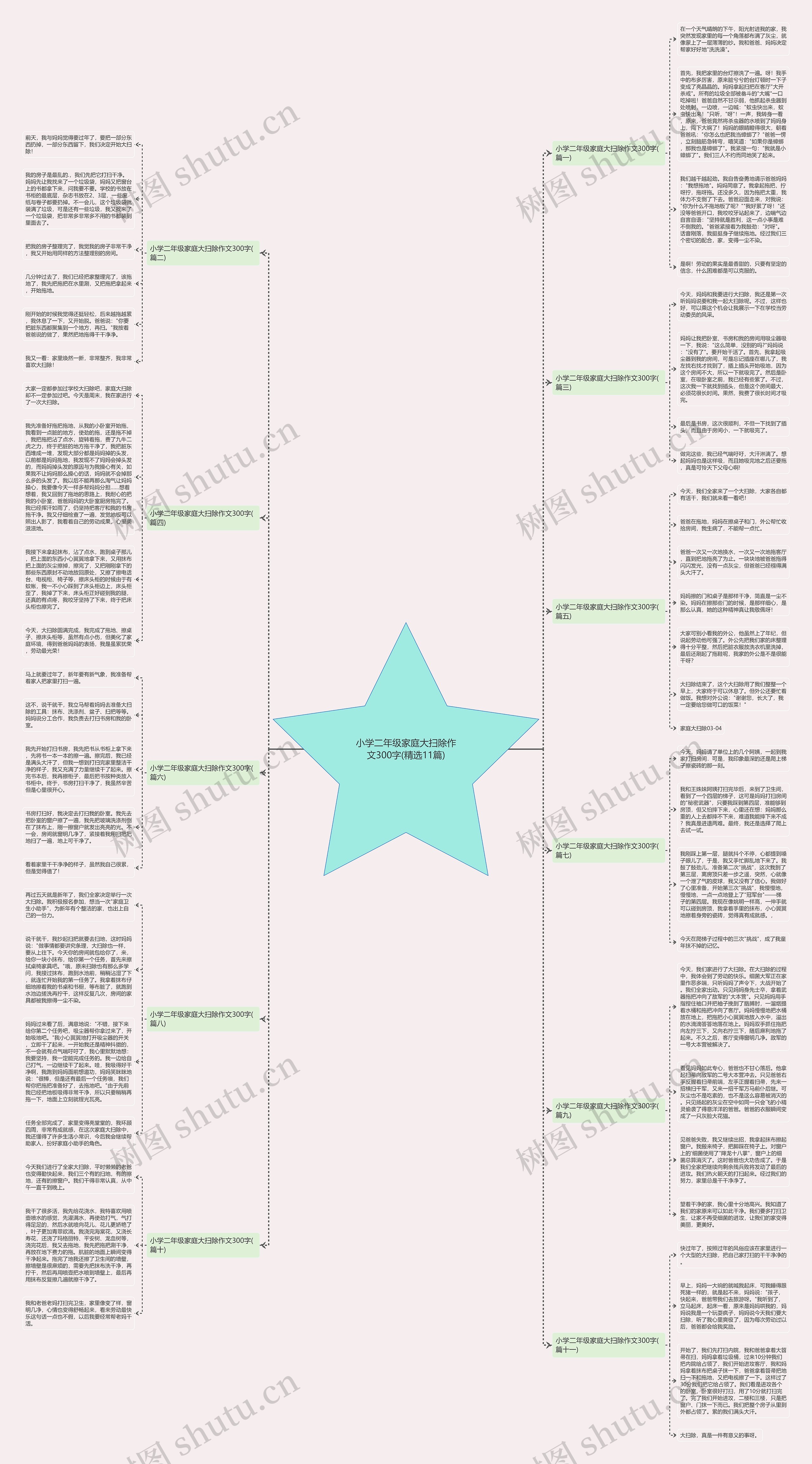 小学二年级家庭大扫除作文300字(精选11篇)思维导图