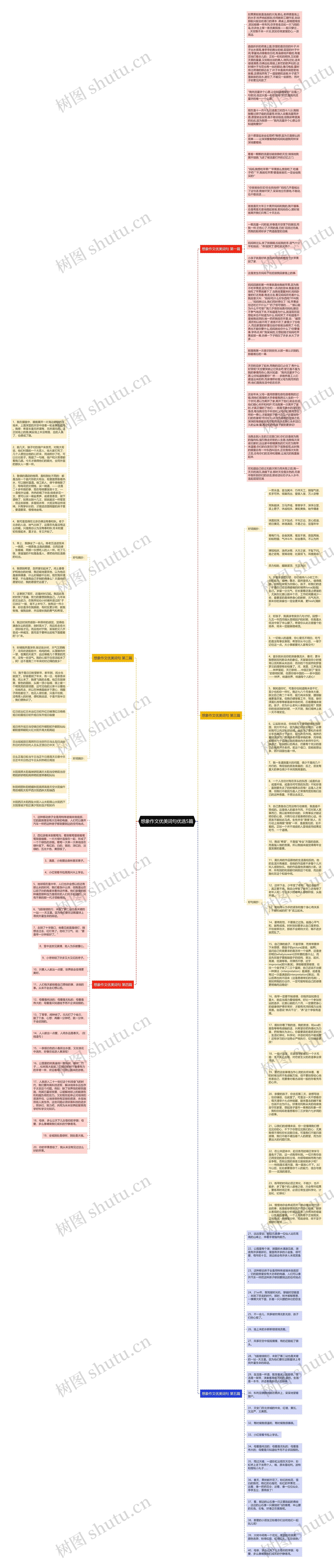 想象作文优美词句优选5篇思维导图