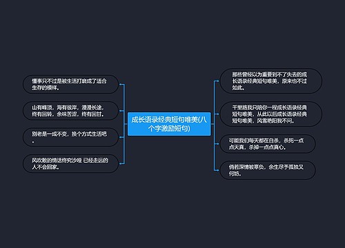 成长语录经典短句唯美(八个字激励短句) 成长语录经典短句唯美(八个字激励短句)