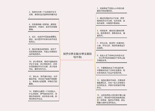 知乎分手文案(分手文案短句干净)