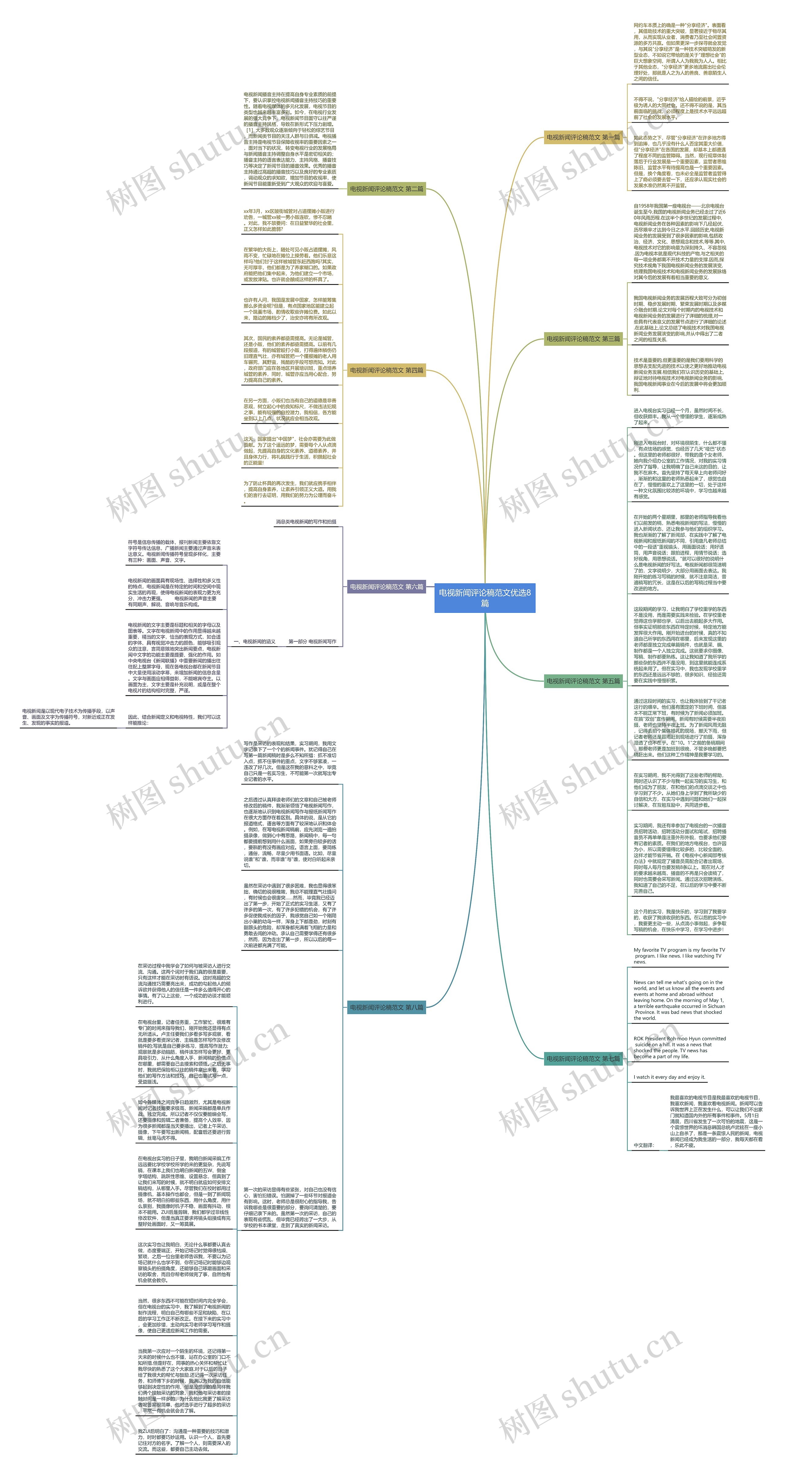 电视新闻评论稿范文优选8篇思维导图