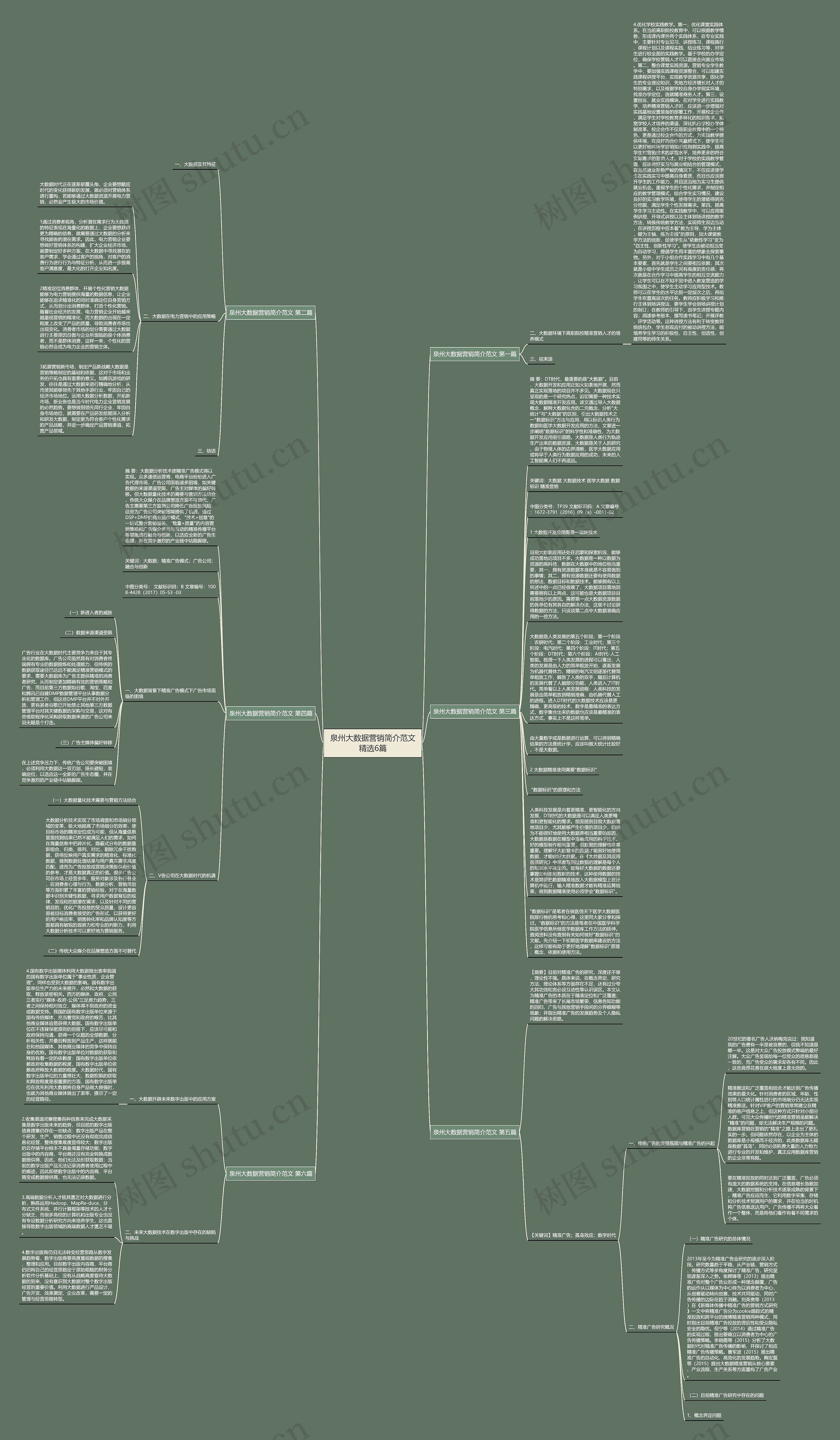 泉州大数据营销简介范文精选6篇思维导图