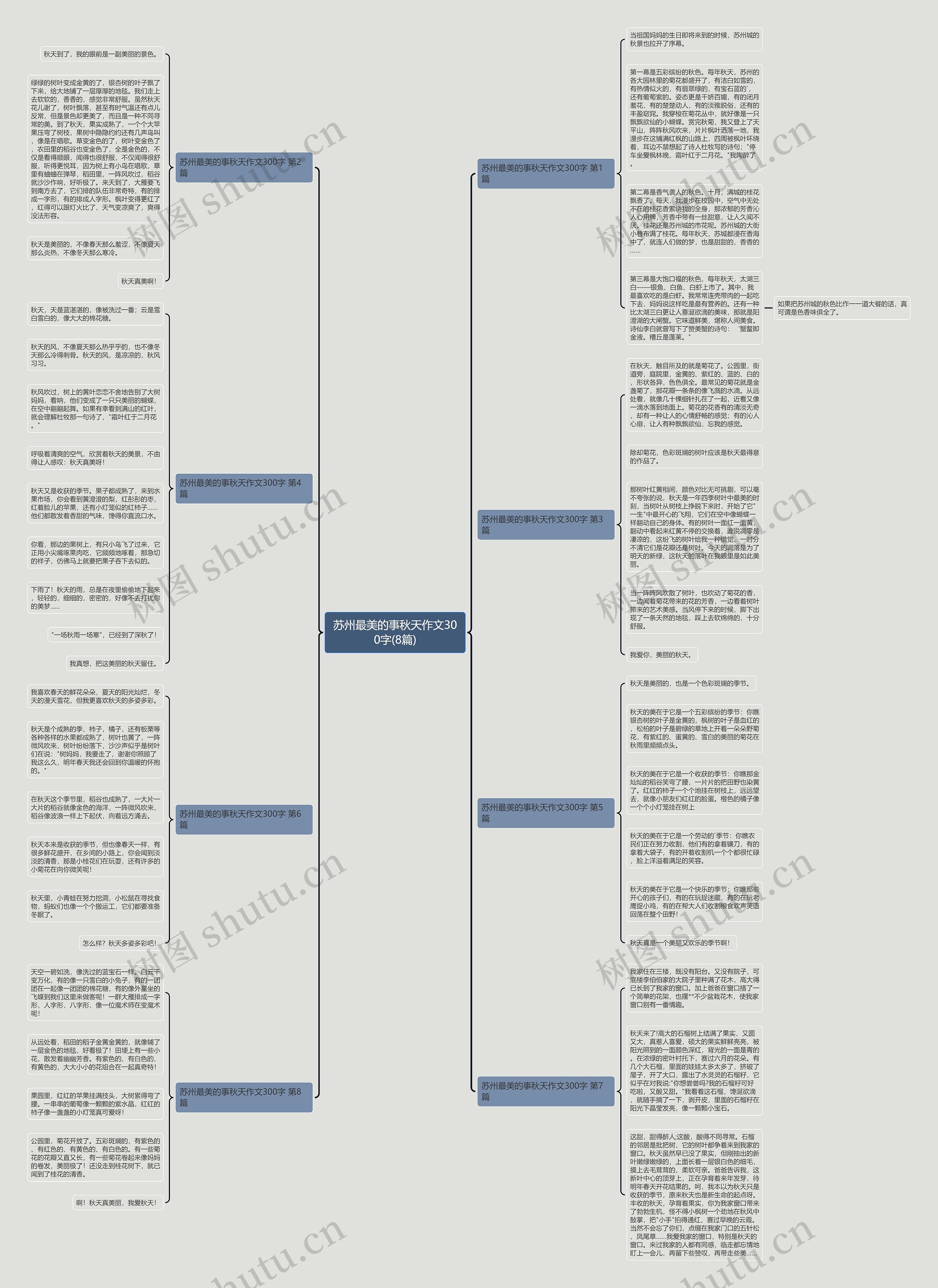 苏州最美的事秋天作文300字(8篇)思维导图