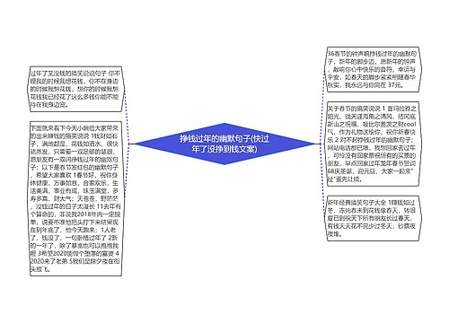 挣钱过年的幽默句子(快过年了没挣到钱文案)