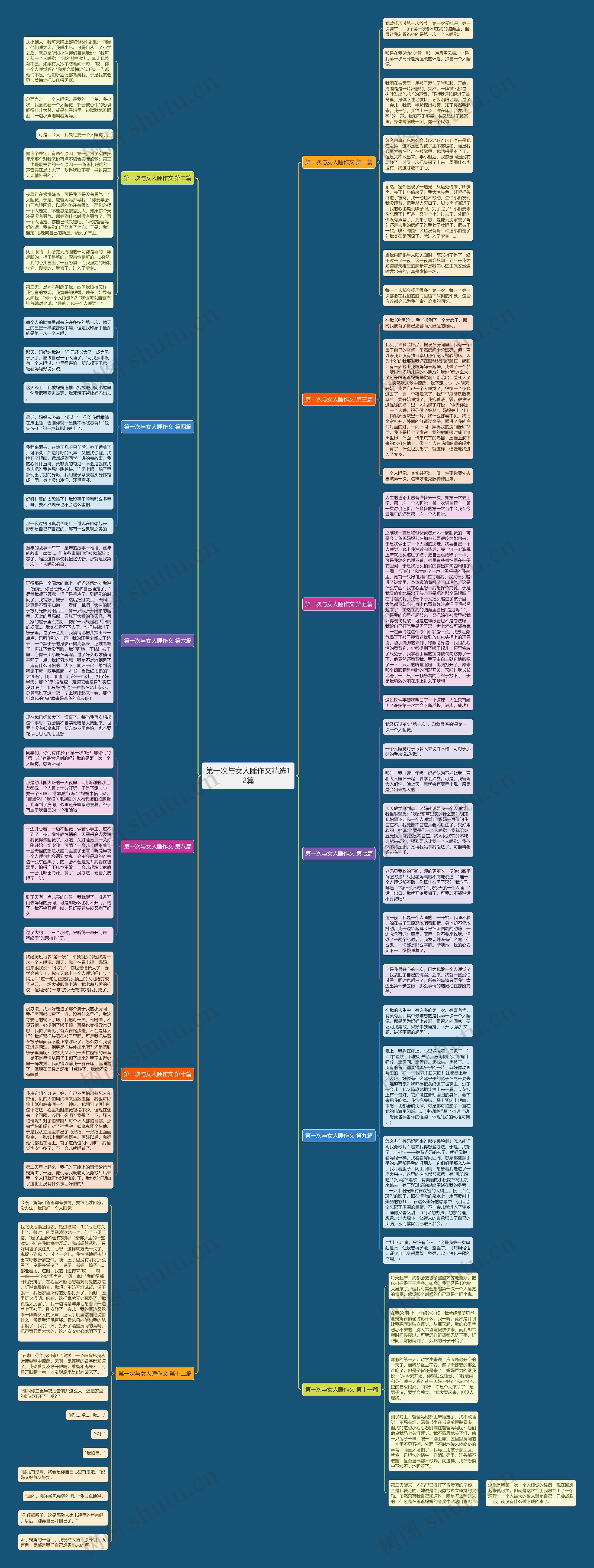 第一次与女人睡作文精选12篇思维导图