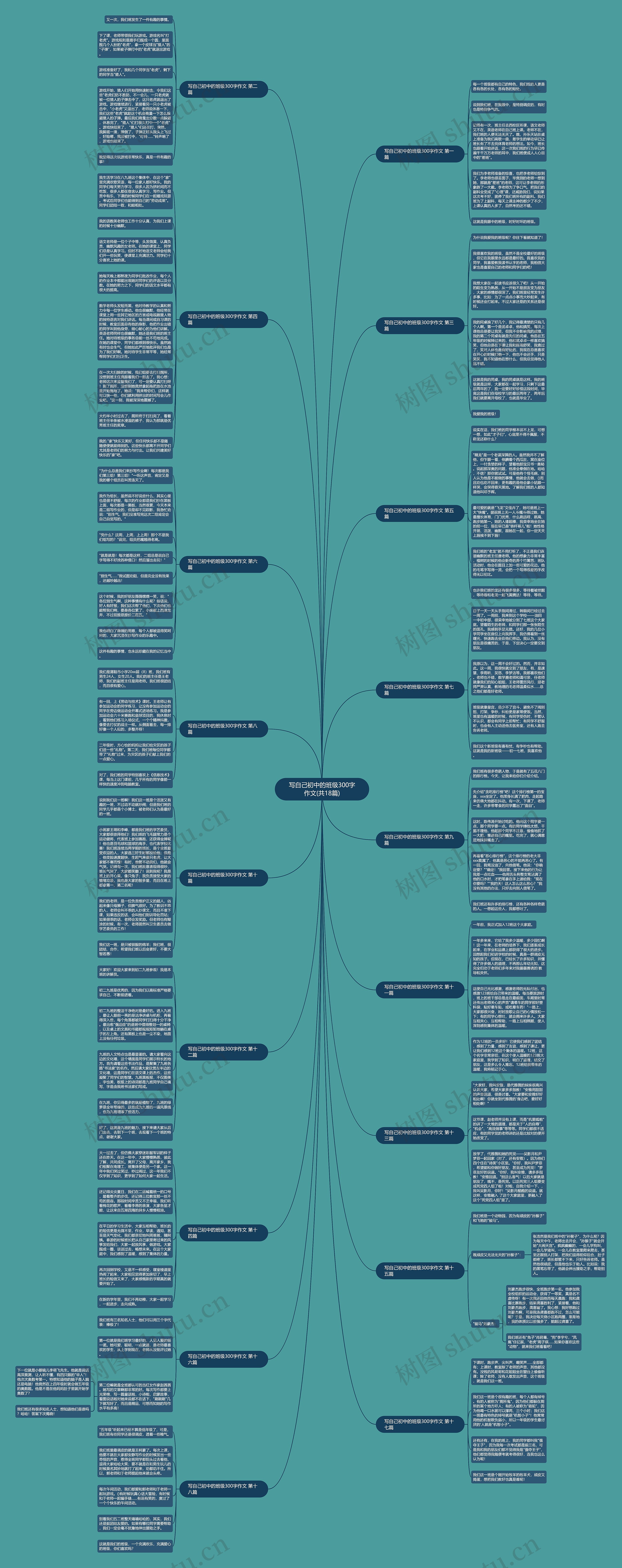 写自己初中的班级300字作文(共18篇)思维导图