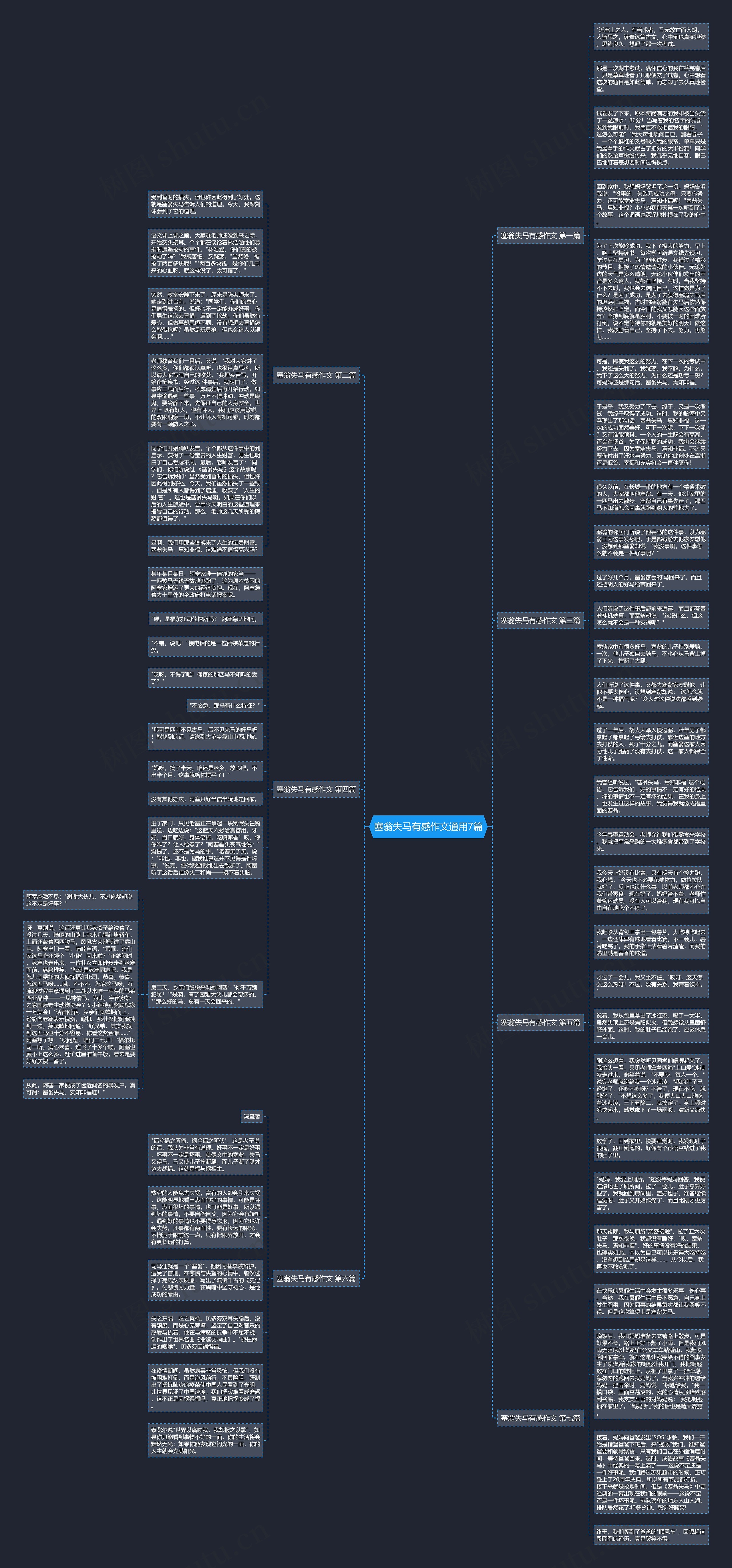 塞翁失马有感作文通用7篇思维导图