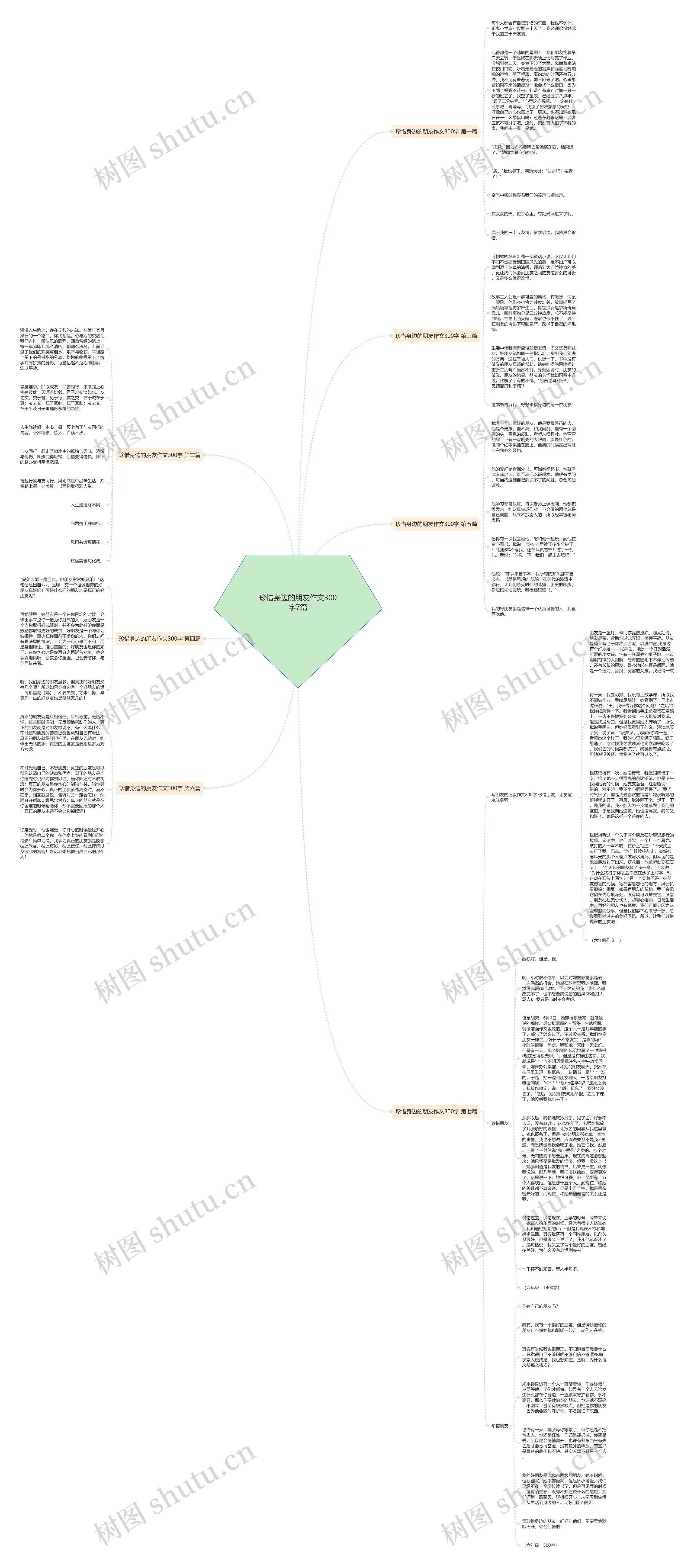 珍惜身边的朋友作文300字7篇思维导图