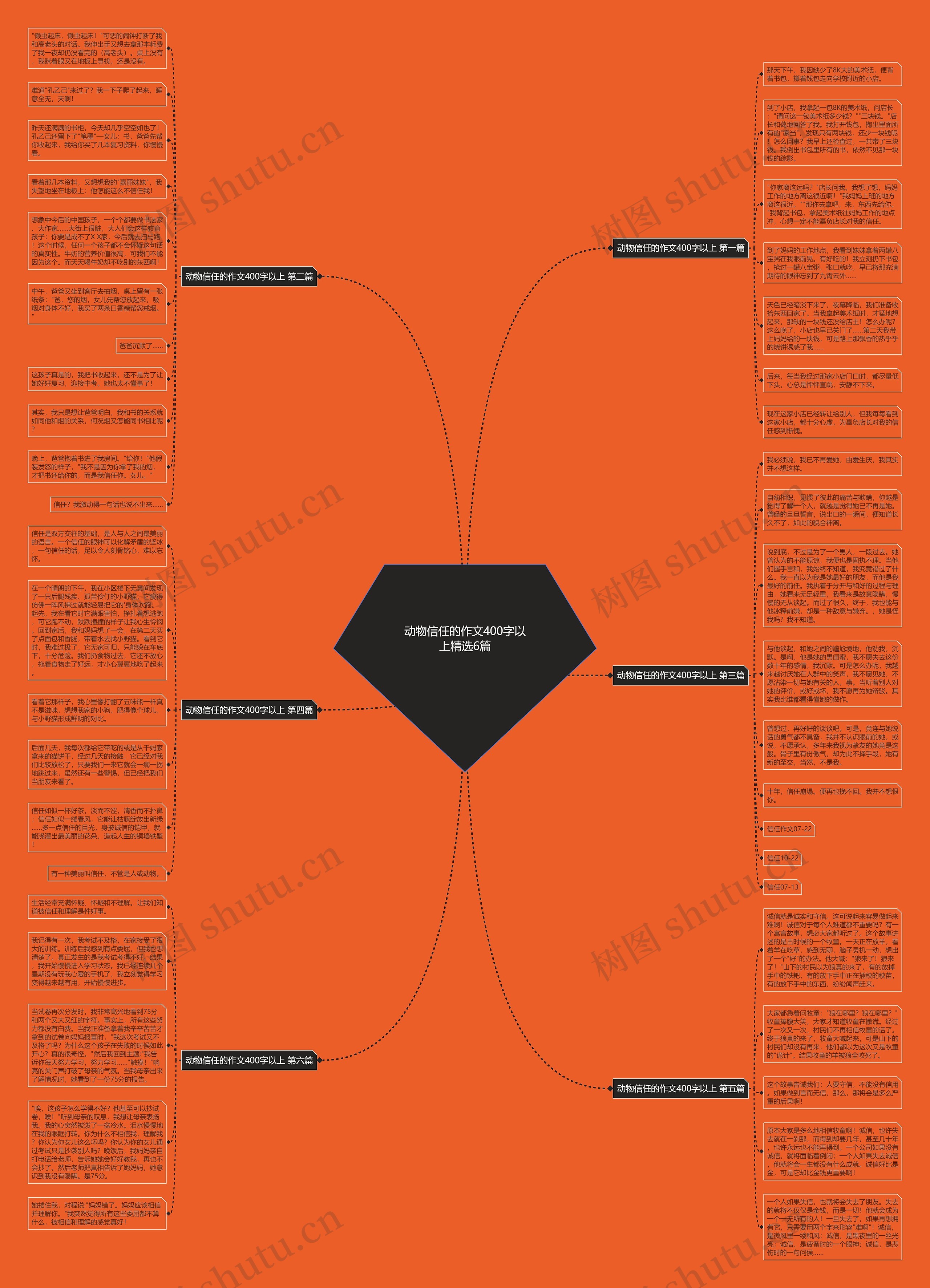 动物信任的作文400字以上精选6篇思维导图