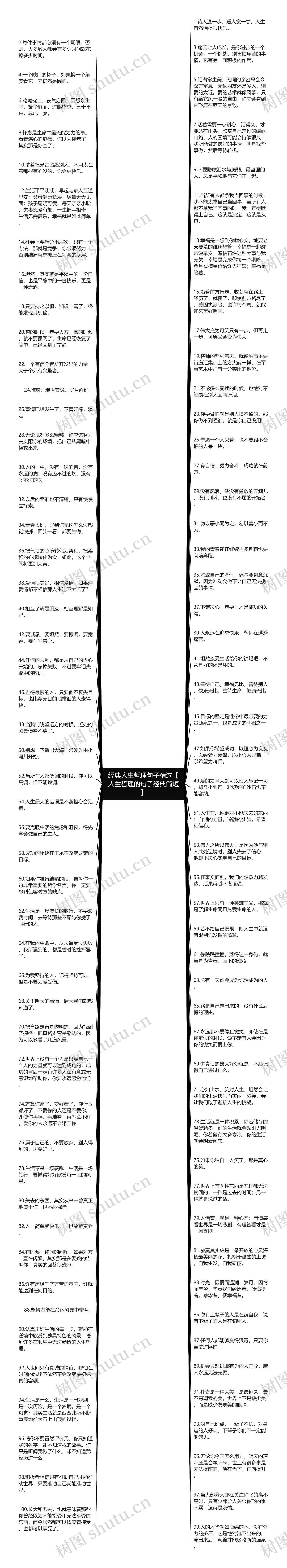 经典人生哲理句子精选【人生哲理的句子经典简短】思维导图