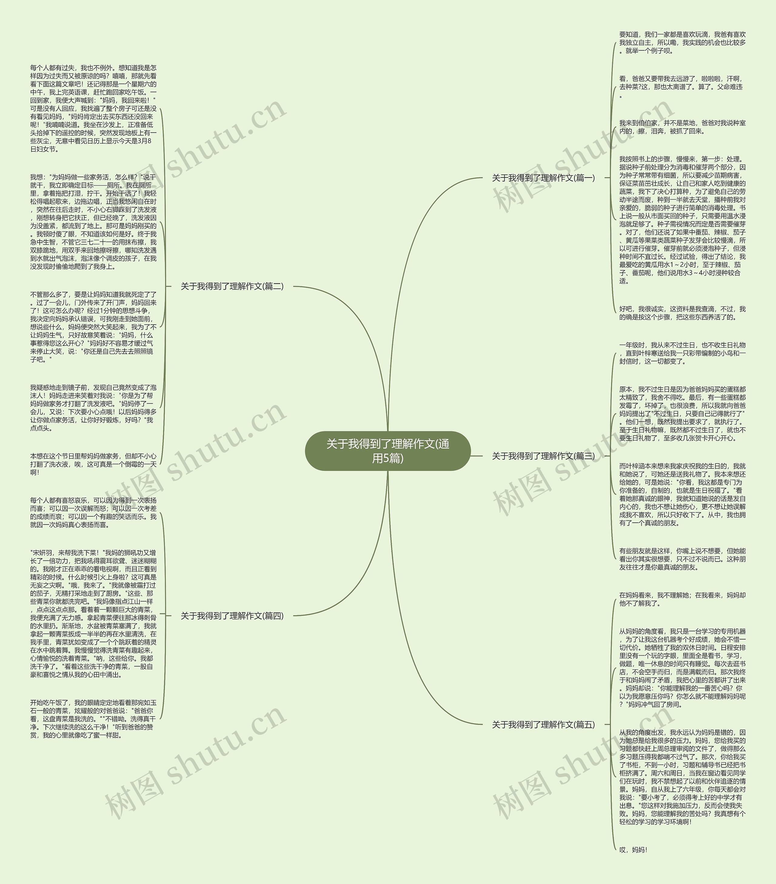关于我得到了理解作文(通用5篇)思维导图