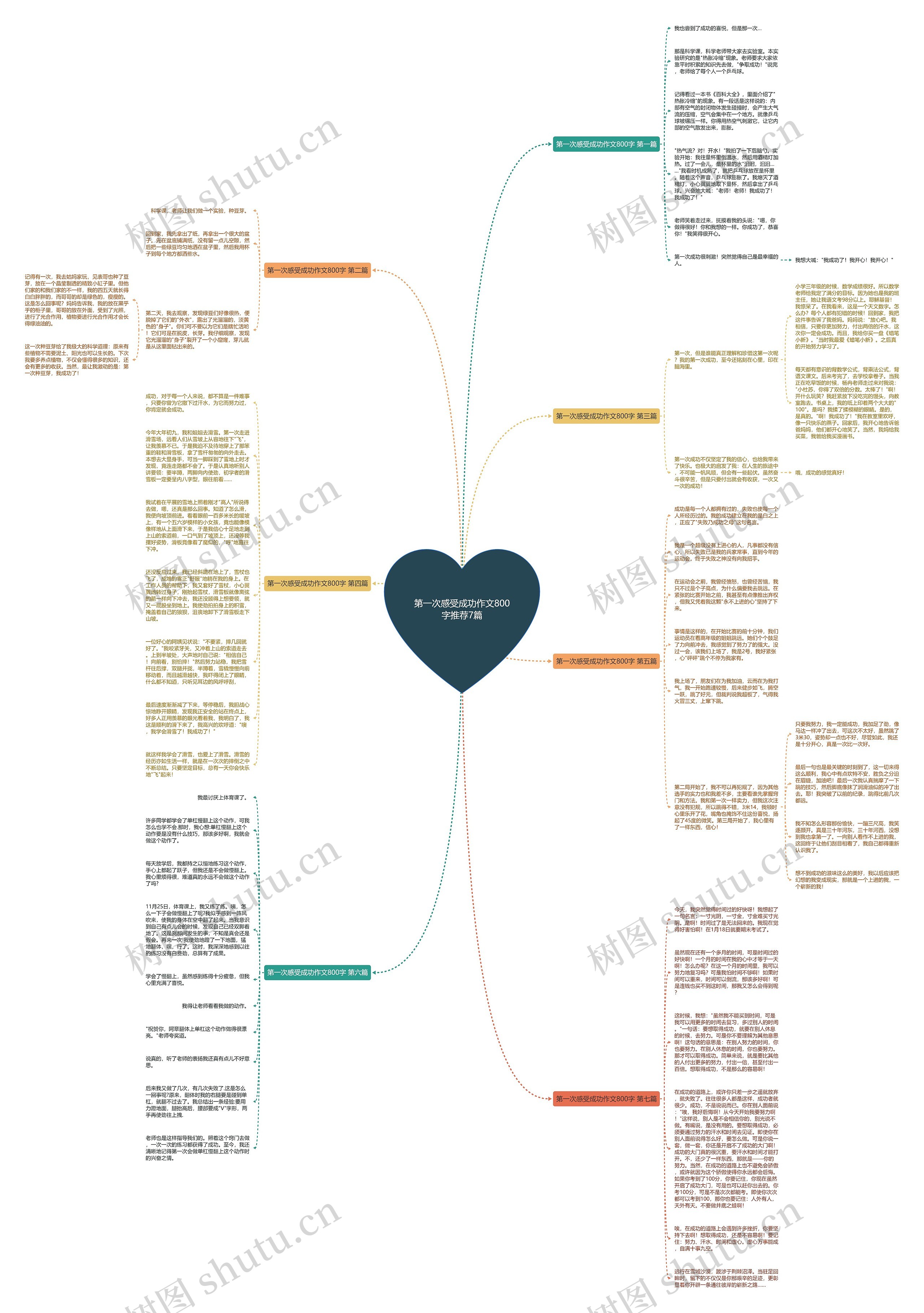 第一次感受成功作文800字推荐7篇思维导图