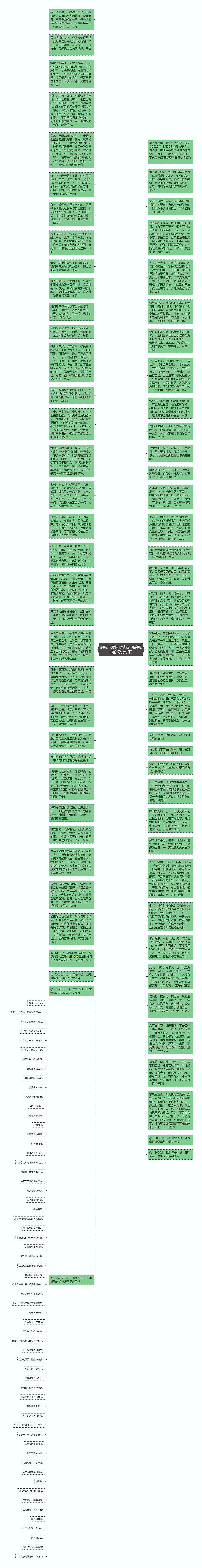 感恩节爱情心情说说(感恩节的说说句子)思维导图