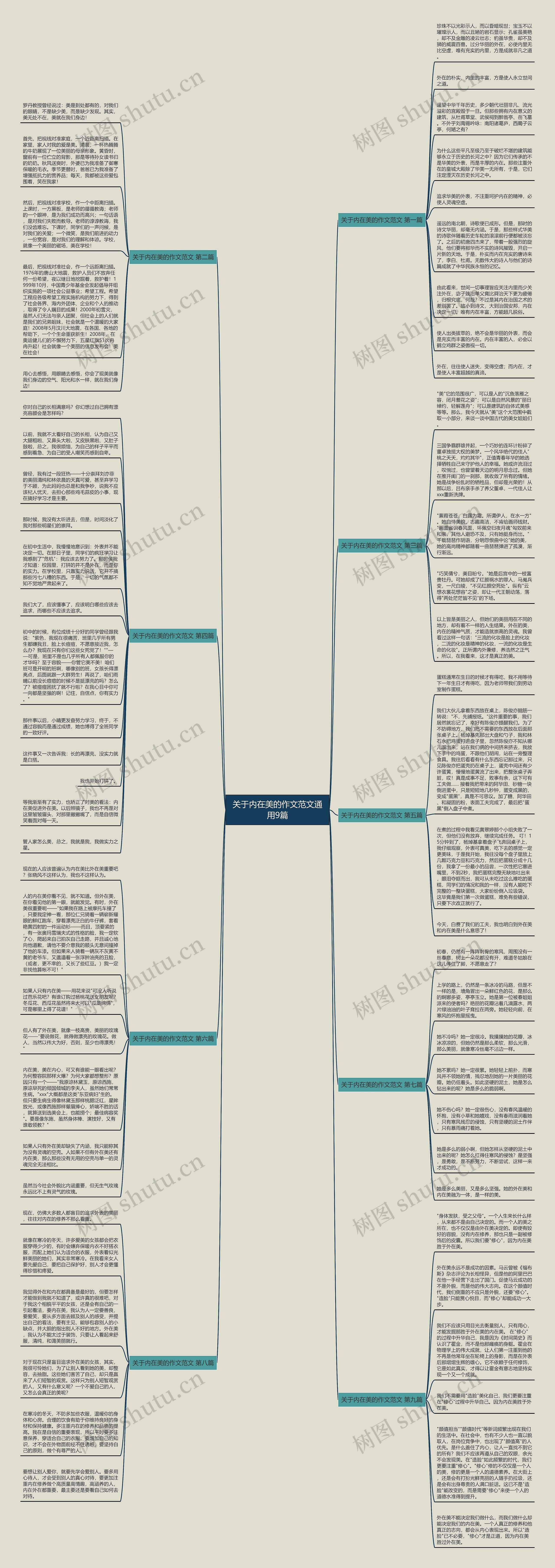 关于内在美的作文范文通用9篇思维导图