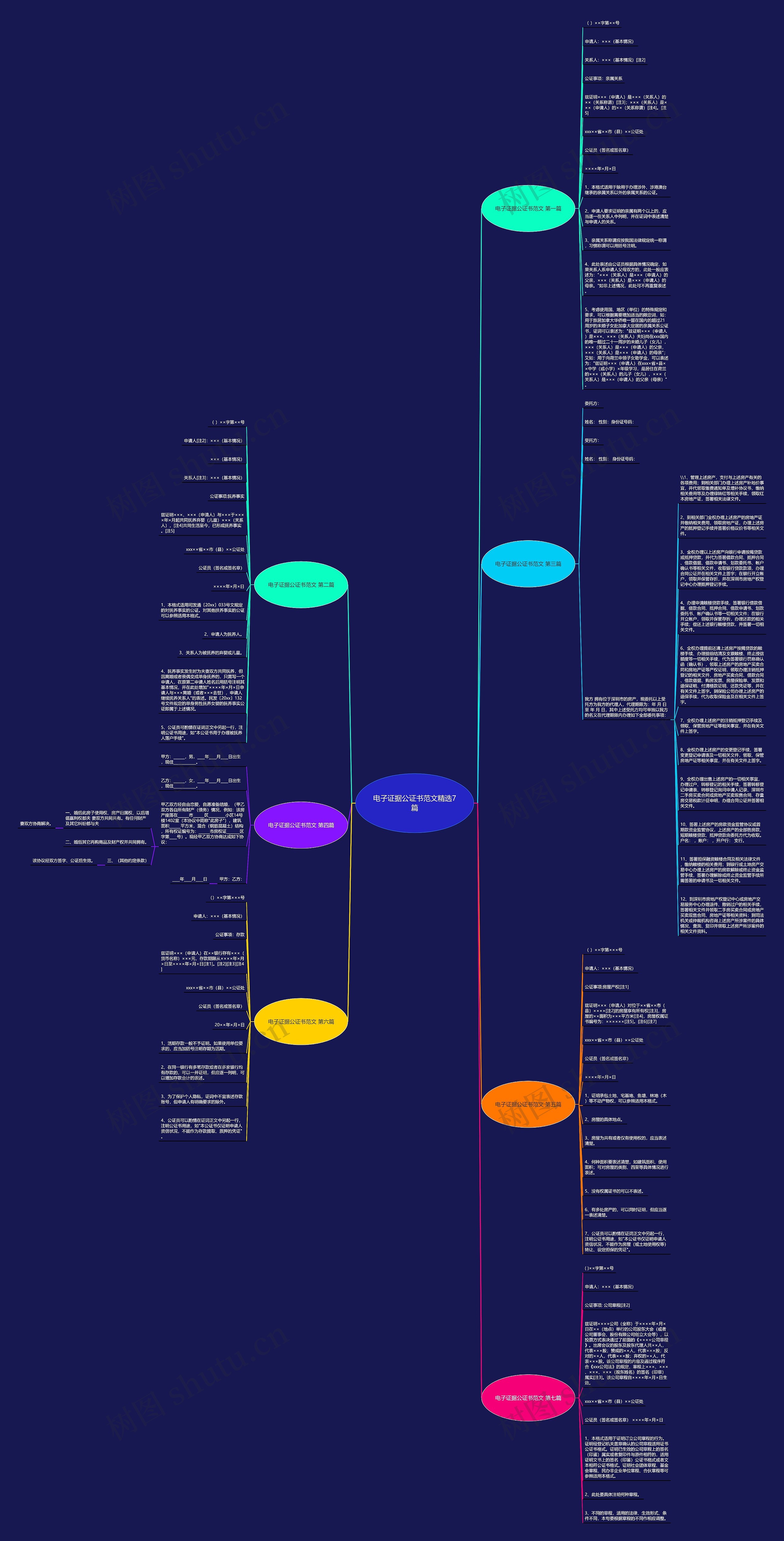 电子证据公证书范文精选7篇思维导图